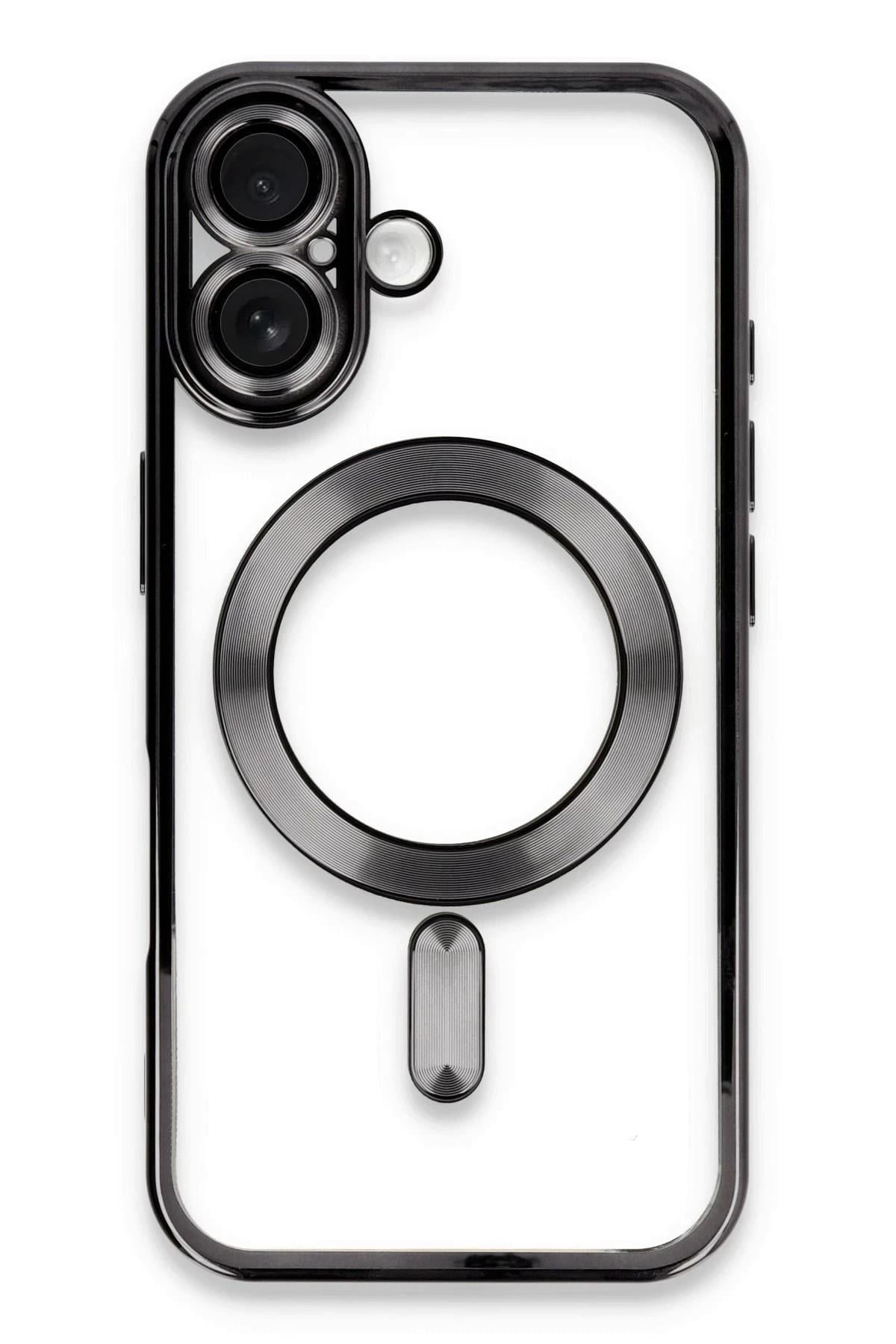 Mey İthalat®  iPhone 16 Plus Kılıf Kross Magneticsafe Kapak - Siyah