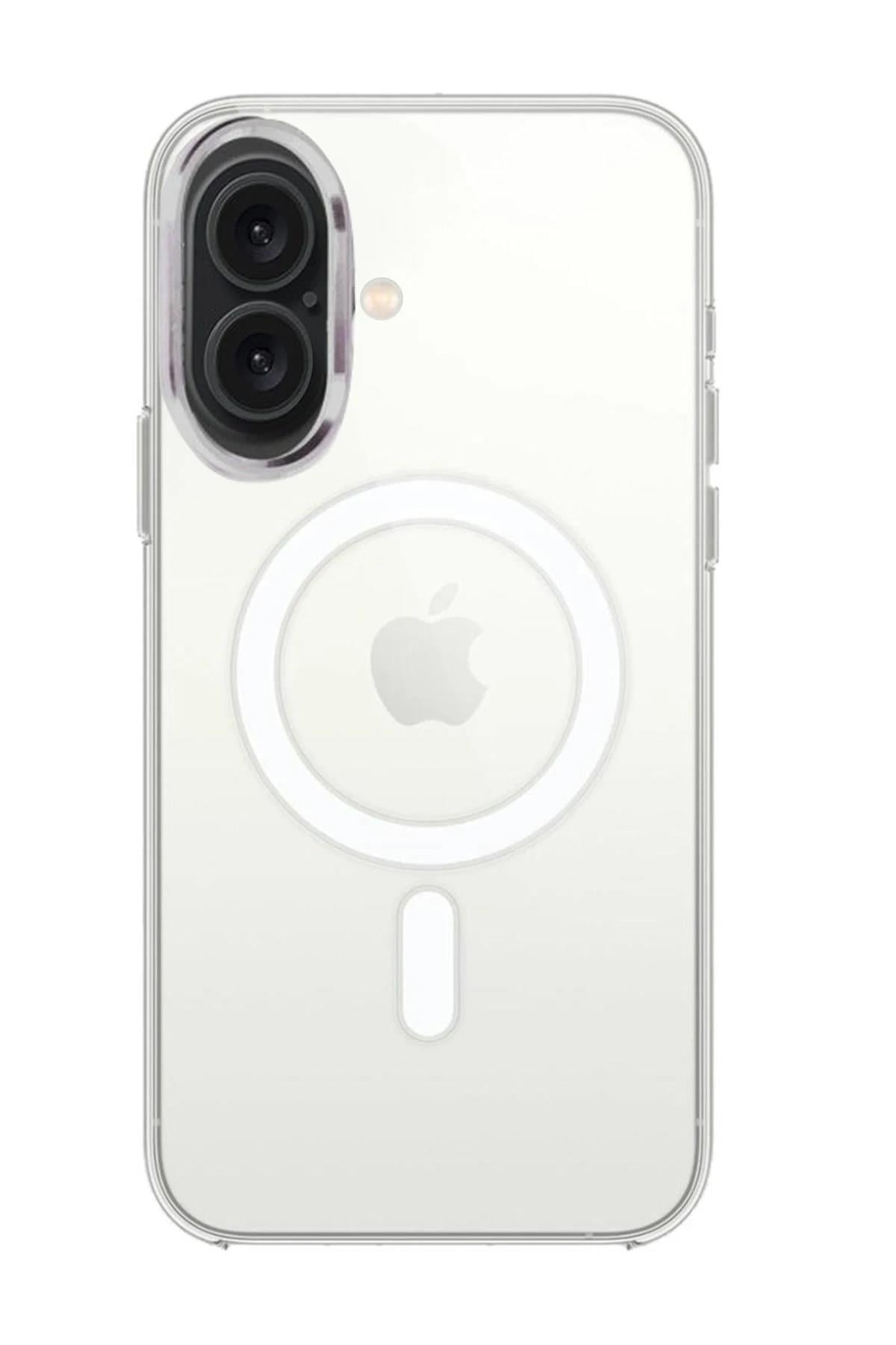 Mey İthalat®  iPhone 16 Plus Kılıf Pc Real Magsafe Kapak - Şeffaf