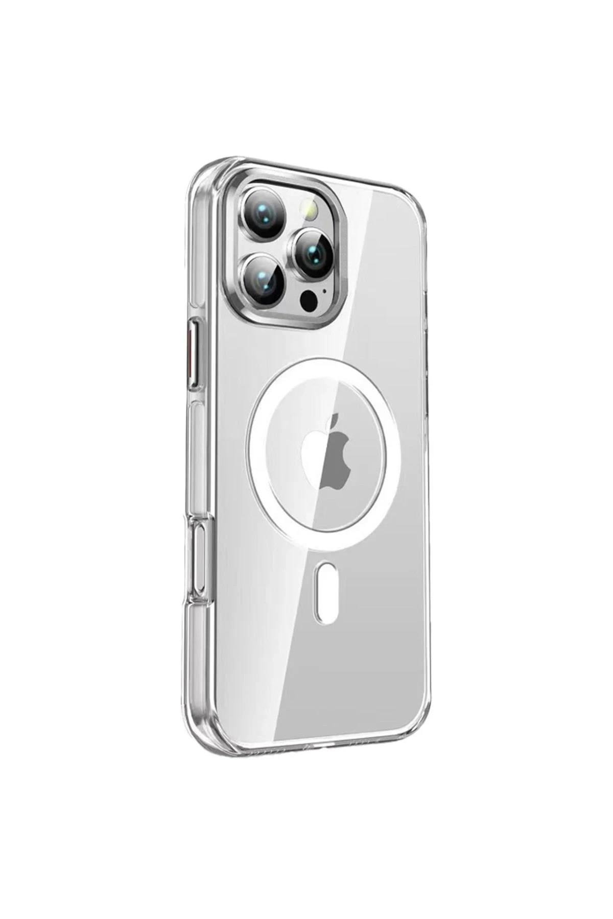 Mey İthalat®  iPhone 16 Pro Crystal Magsafe Kapak - Şeffaf