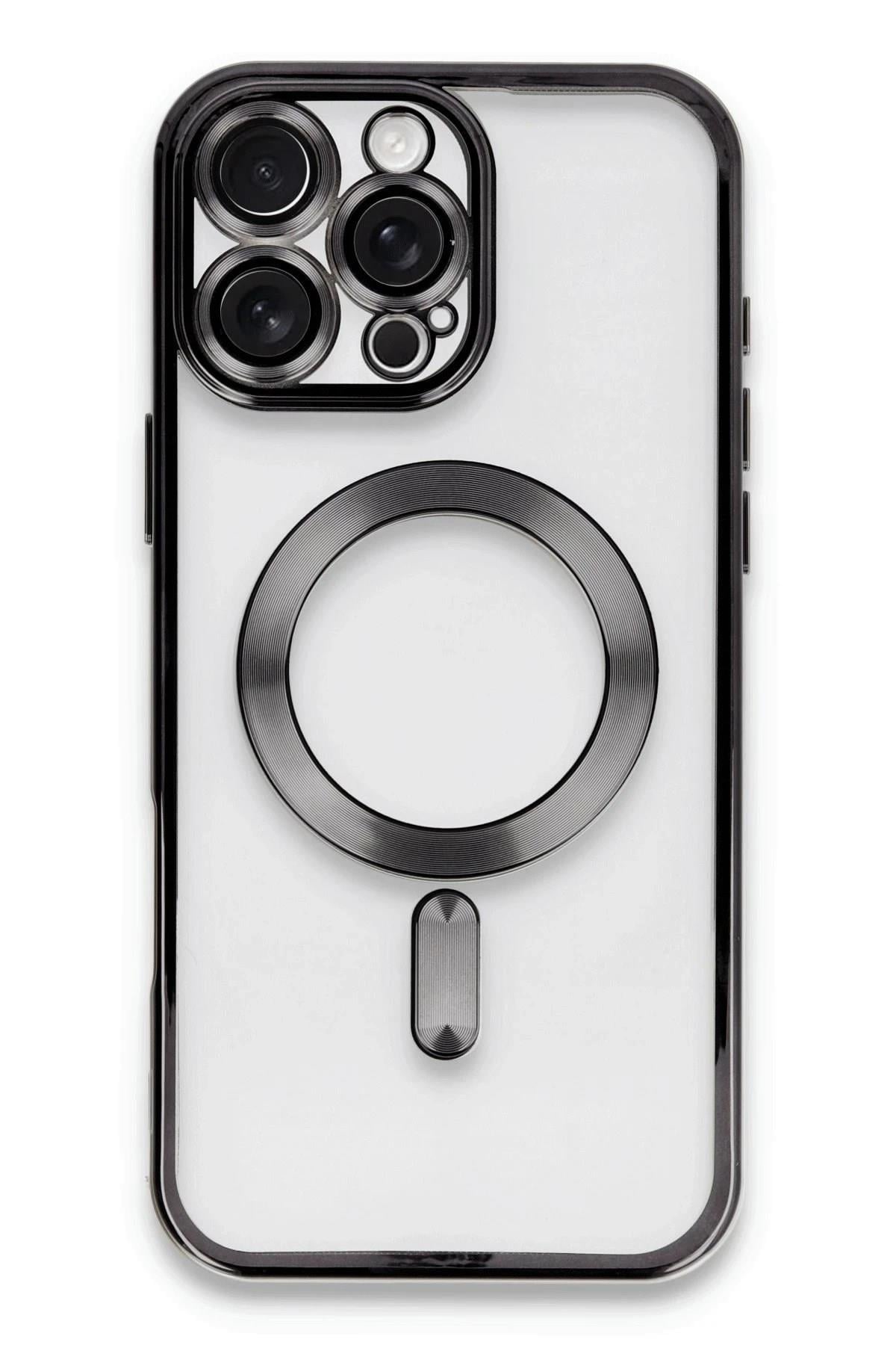 Mey İthalat®  iPhone 16 Pro Kılıf Kross Magneticsafe Kapak - Siyah