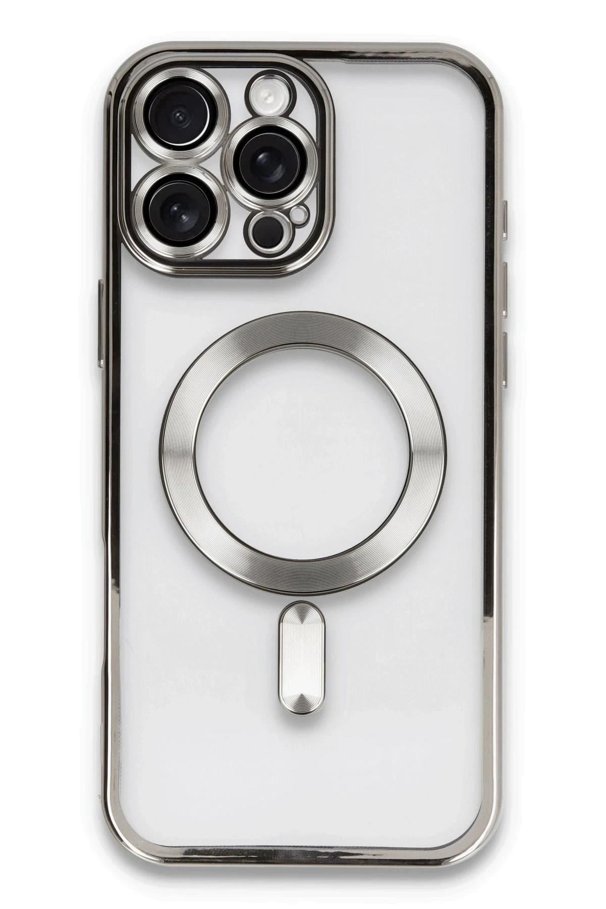 Mey İthalat®  iPhone 16 Pro Kılıf Kross Magneticsafe Kapak - Titan Gri