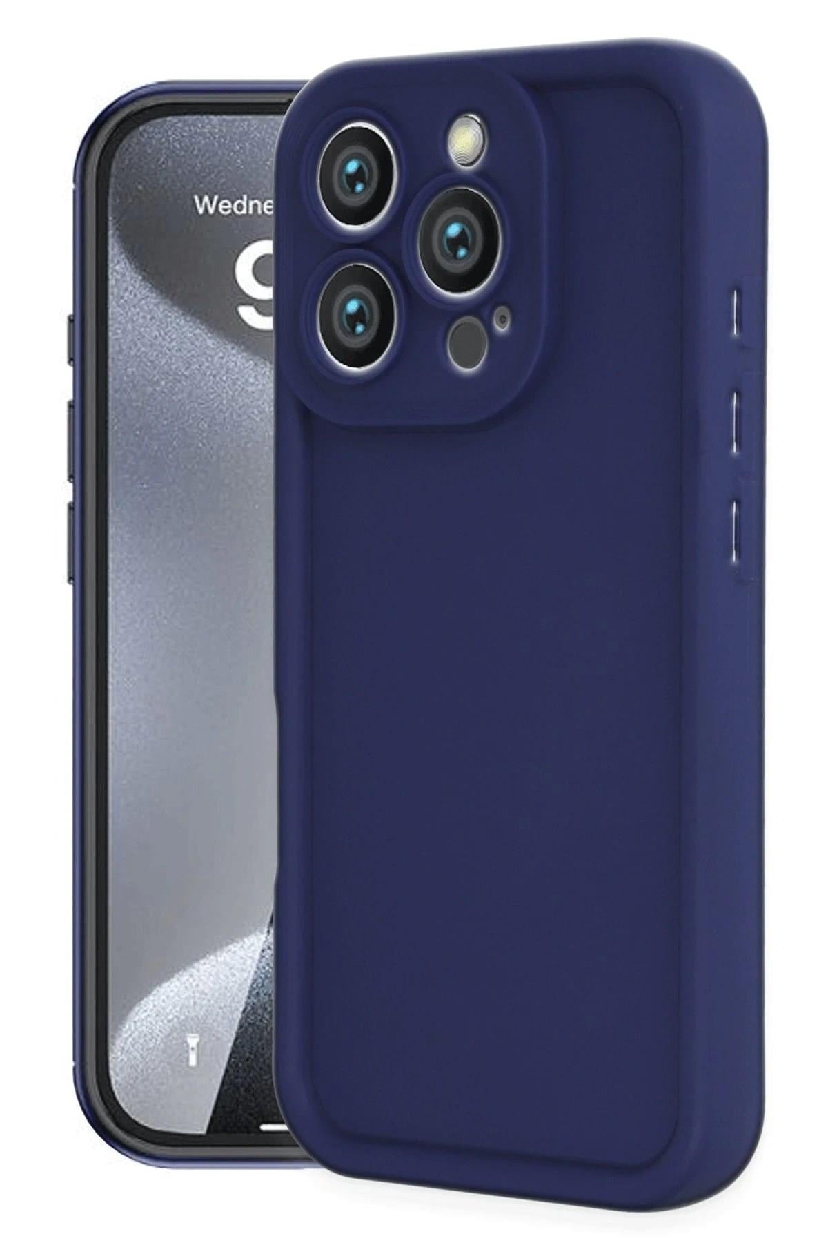 Mey İthalat®  iPhone 16 Pro Kılıf Viera Silikon - Lacivert