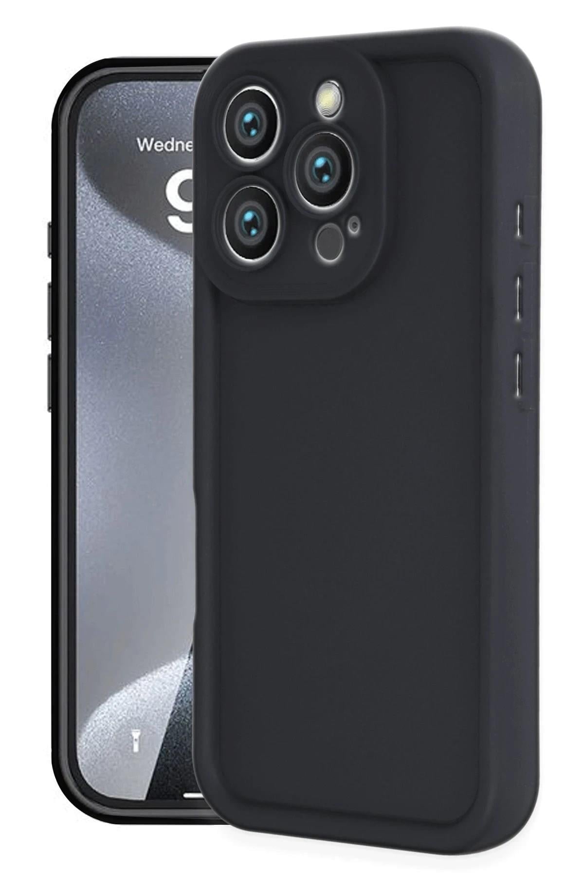 Mey İthalat®  iPhone 16 Pro Kılıf Viera Silikon - Siyah