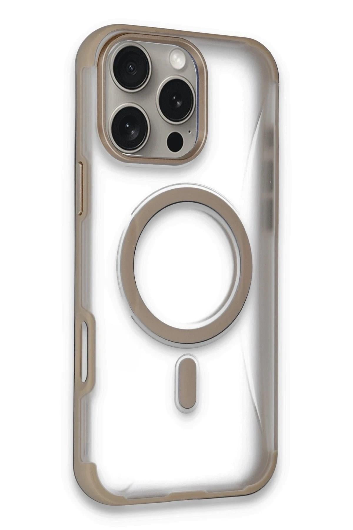Mey İthalat®  iPhone 16 Pro Max Hilton Magsafe Kapak - Gold