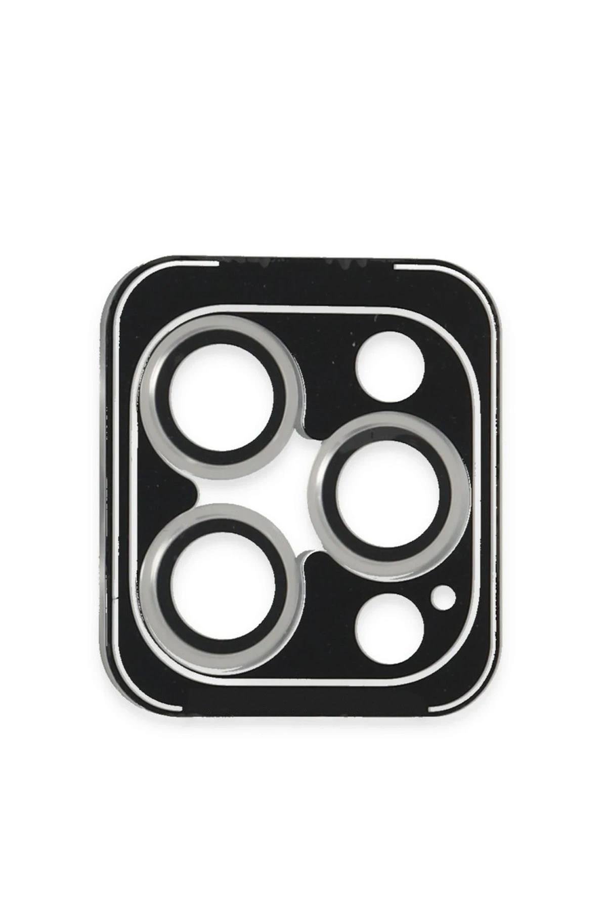 Mey İthalat®  iPhone 16 Pro Max PVD Metal Kamera Lens - Gümüş