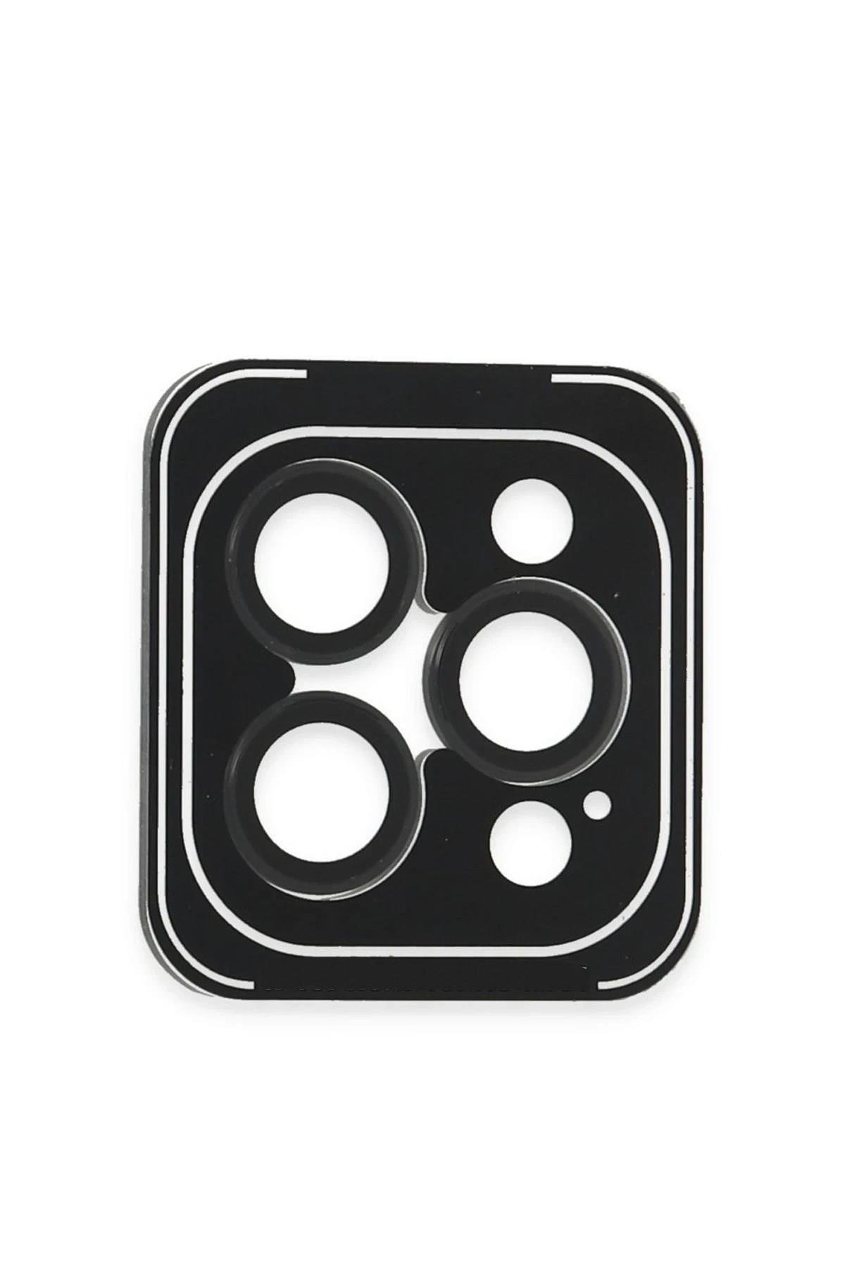 Mey İthalat®  iPhone 16 Pro Max PVD Metal Kamera Lens - Siyah