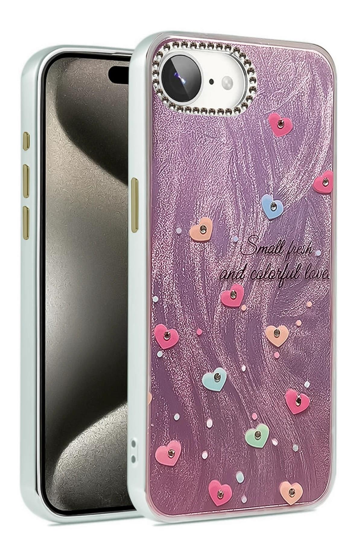 Mey İthalat®  iPhone 16E Kılıf Blade Aynalı Desenli Kapak - Desen 8