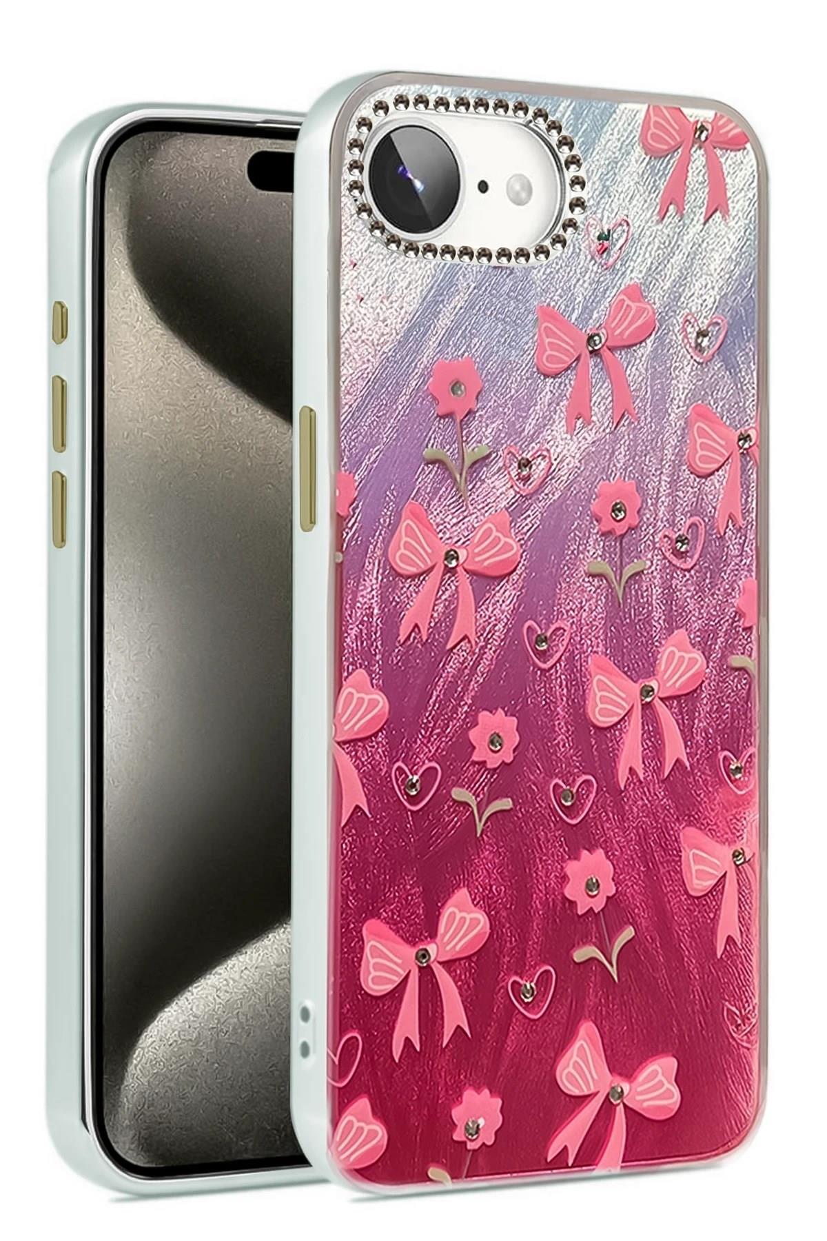 Mey İthalat®  iPhone 16E Kılıf Blade Aynalı Desenli Kapak - Desen 3