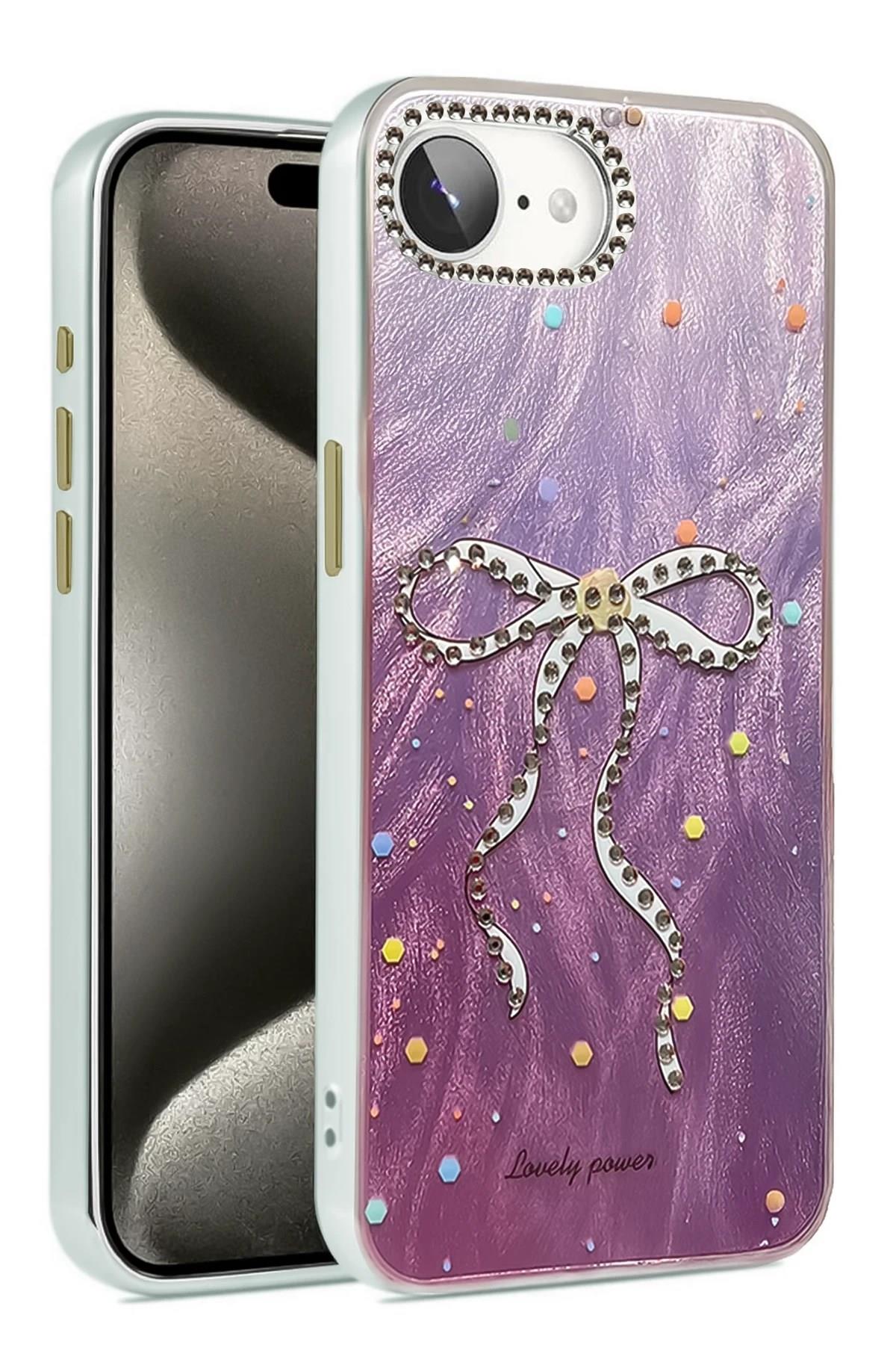 Mey İthalat®  iPhone 16E Kılıf Blade Aynalı Desenli Kapak - Desen 1