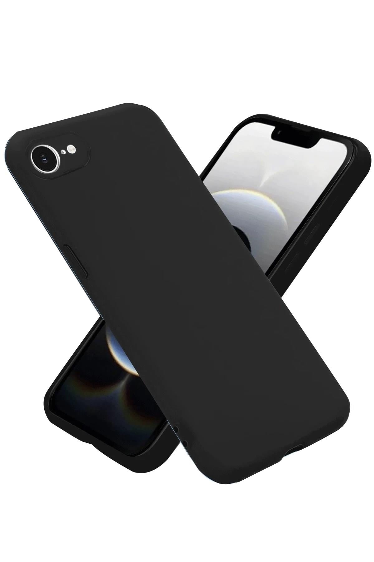 Mey İthalat®  iPhone 16E Kılıf First Silikon - Siyah