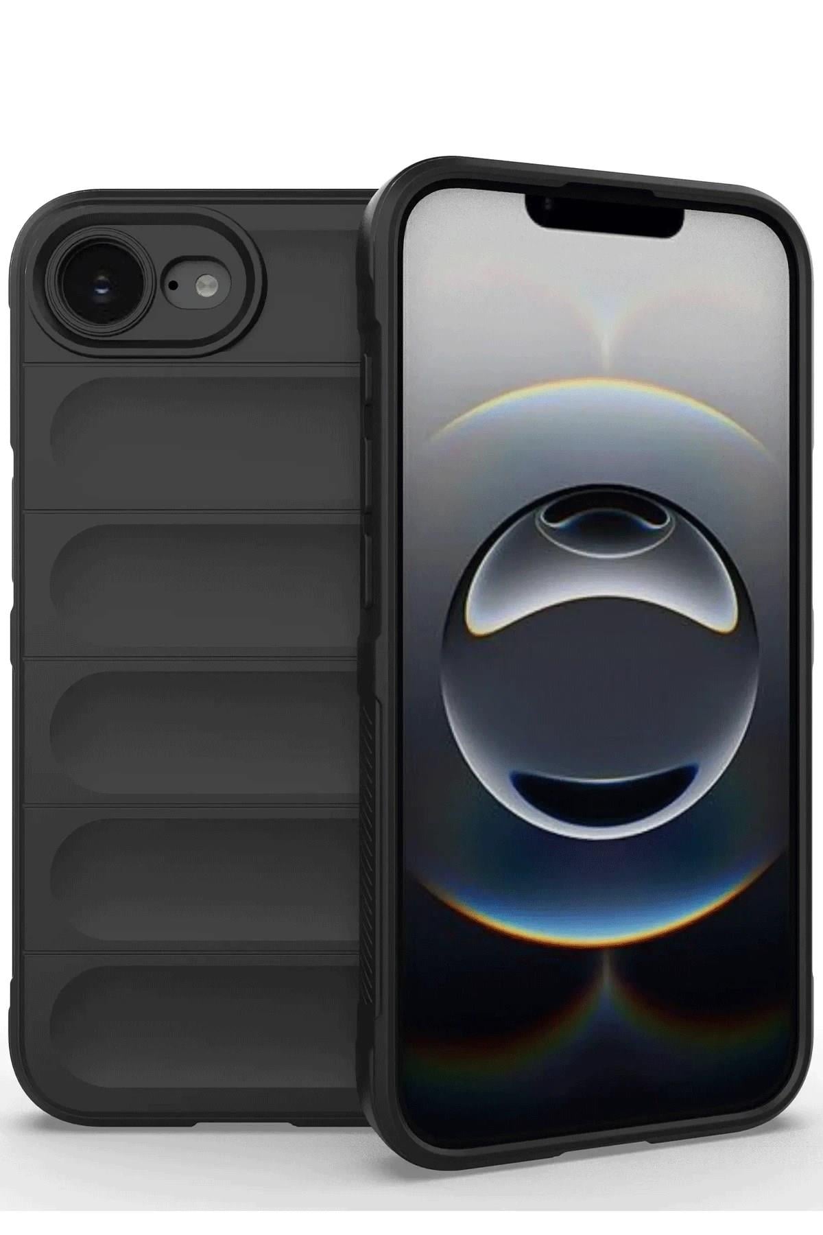 Mey İthalat®  iPhone 16E Kılıf Optimum Silikon - Siyah