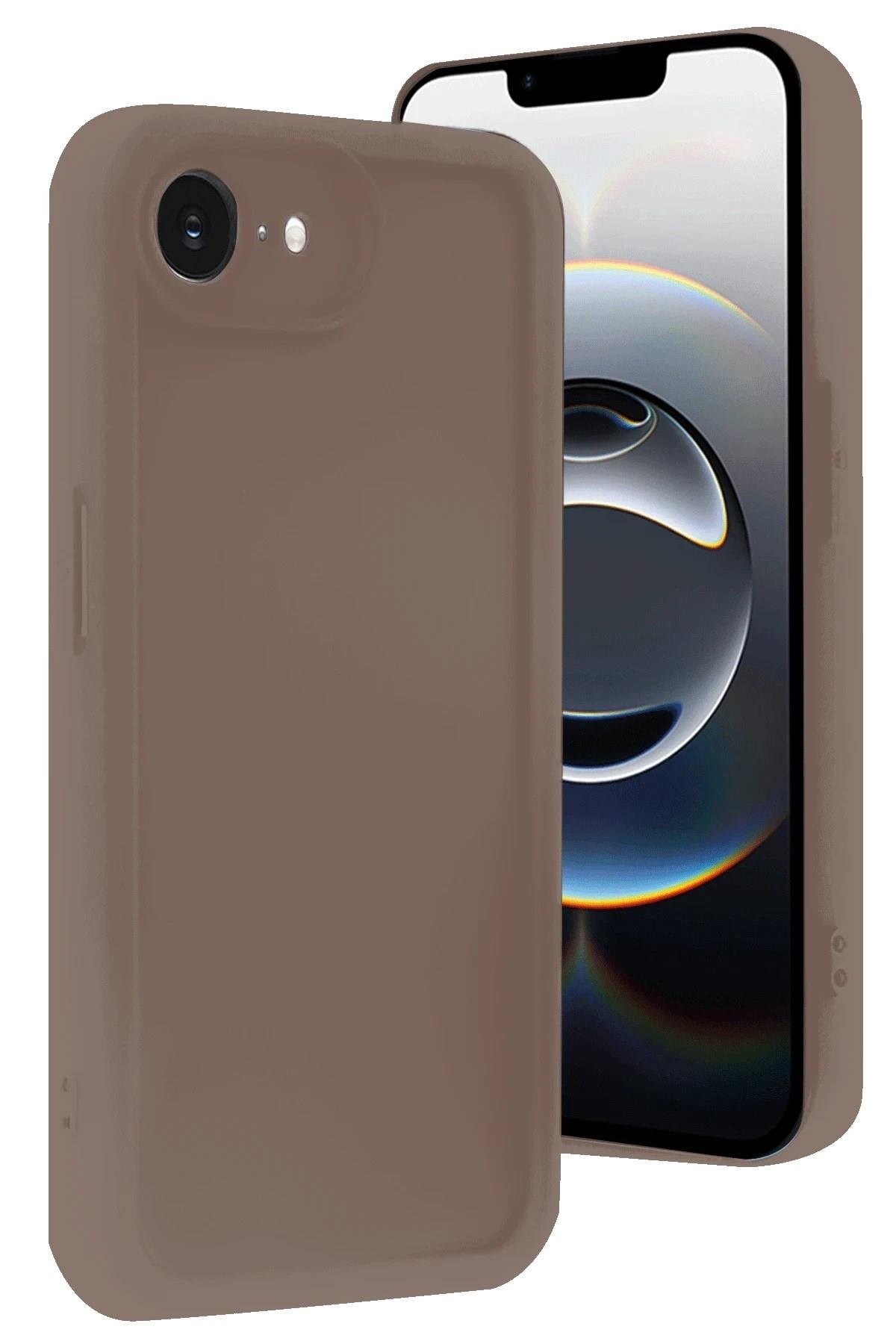 Mey İthalat®  iPhone 16E Kılıf Viera Silikon - Kahverengi