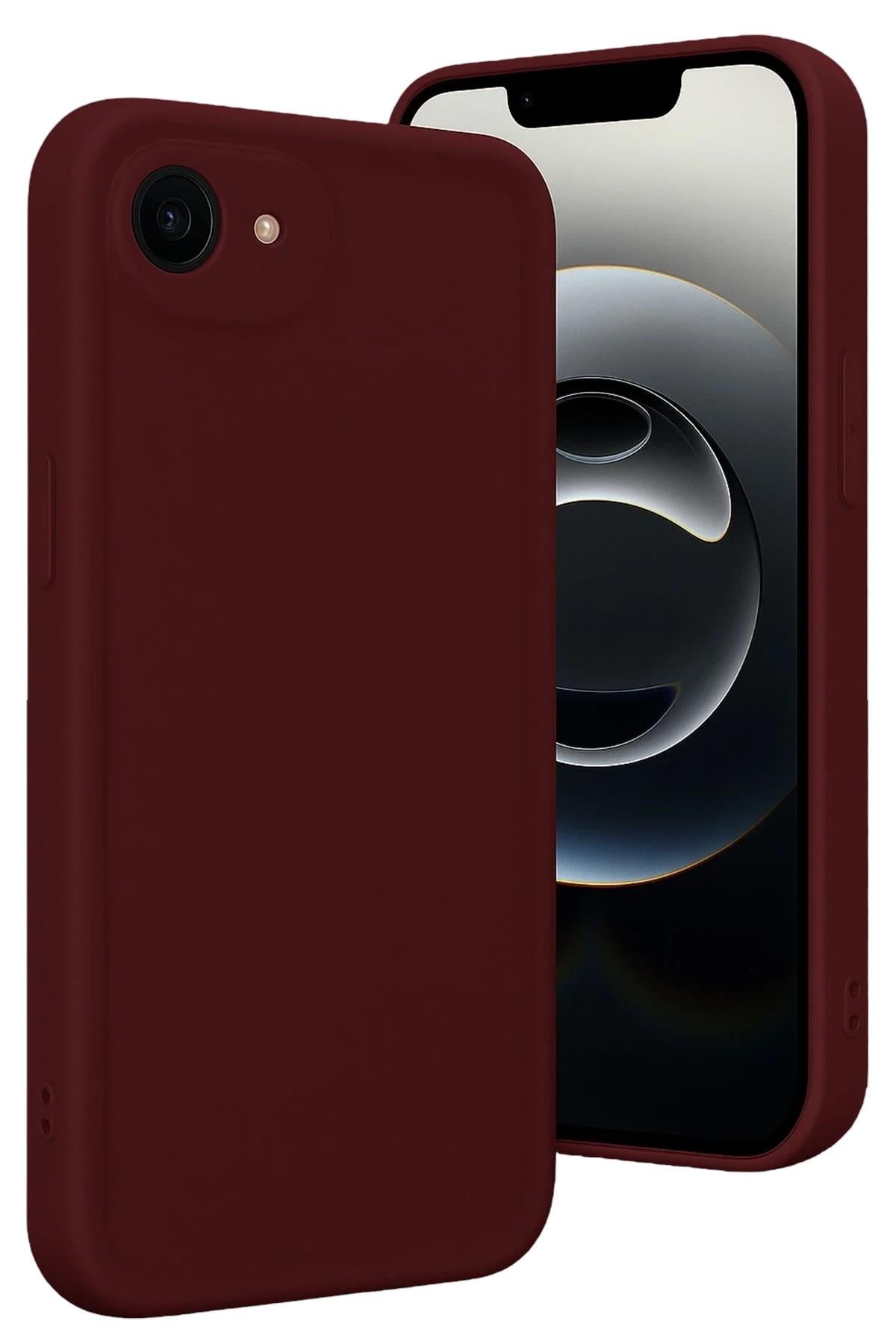 Mey İthalat®  iPhone 16E Kılıf Viera Silikon - Bordo