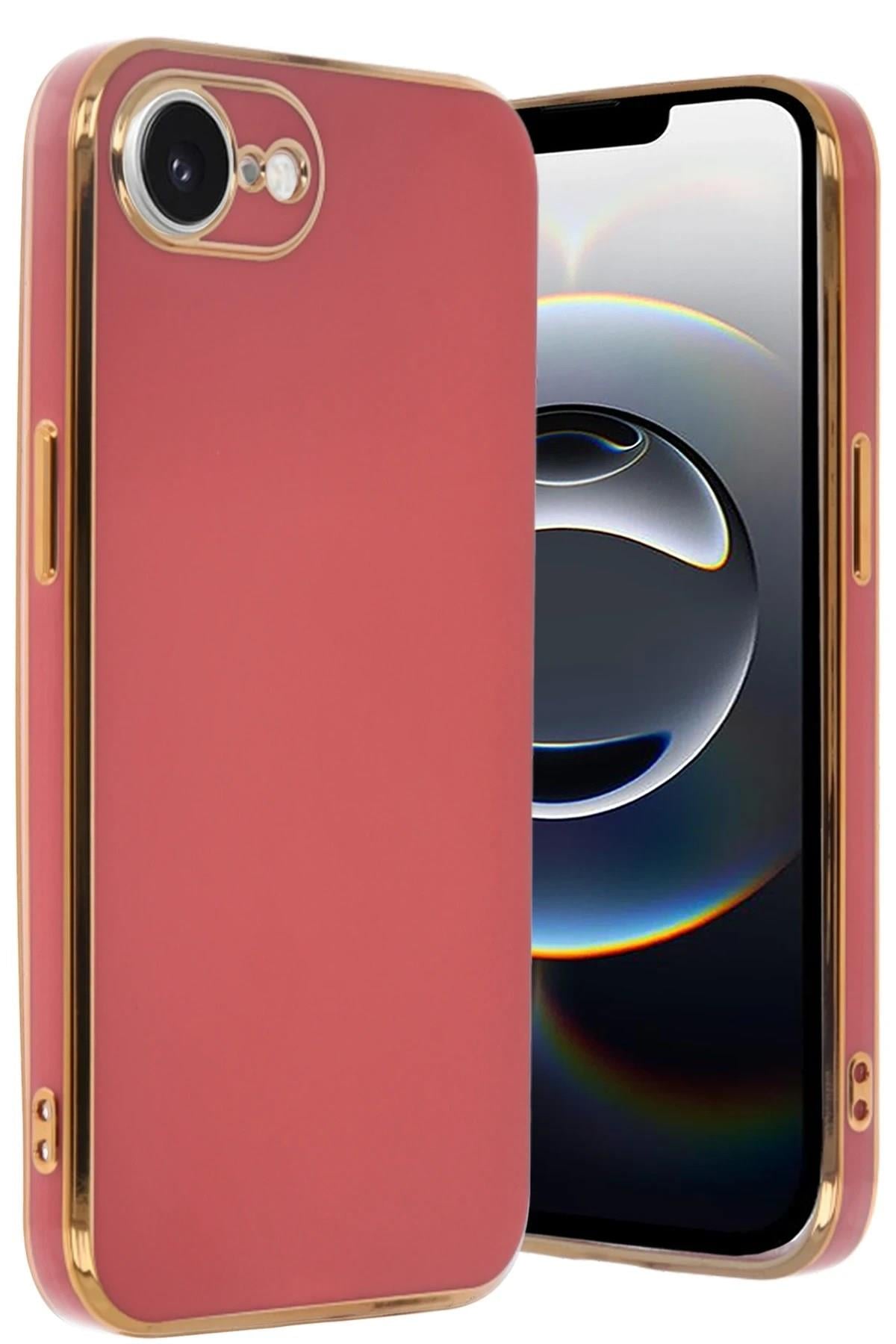 Mey İthalat®  iPhone 16E Kılıf Volet Silikon - Kırmızı