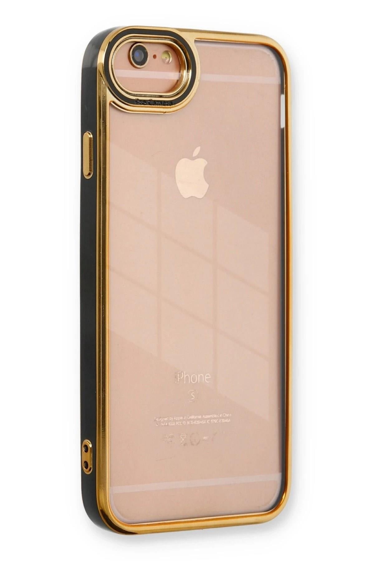 Mey İthalat®  iPhone 6 Kılıf Liva Lens Silikon - Siyah