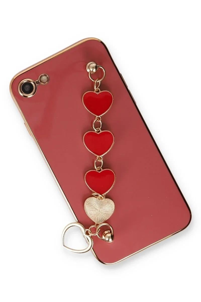 Mey İthalat®  iPhone 7 Kılıf Esila Silikon - Kırmızı
