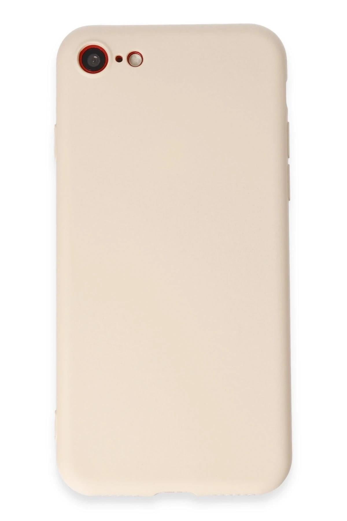 Mey İthalat®  iPhone 7 Kılıf First Silikon - Krem