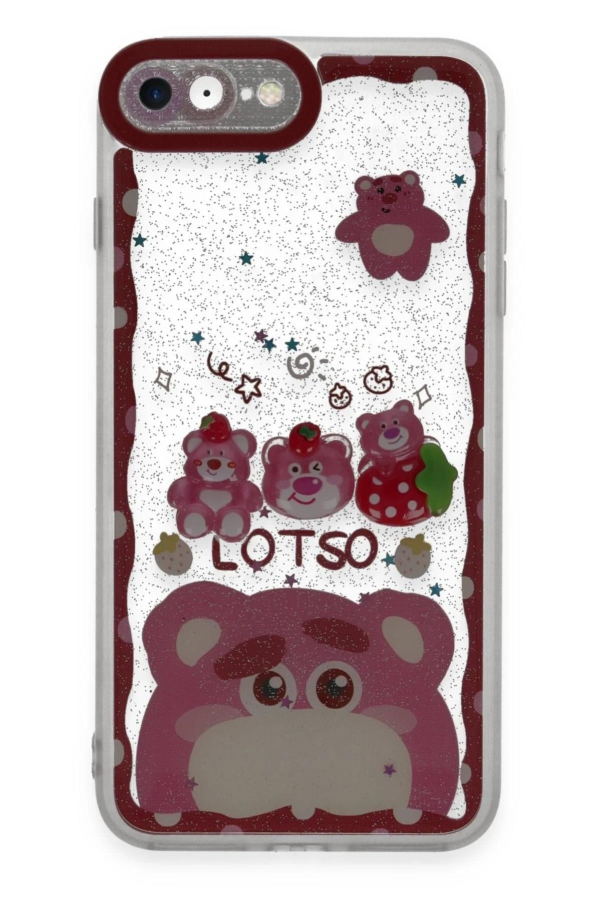 Mey İthalat®  iPhone 7 Kılıf Sweet Desenli Silikon Kapak - Pembe
