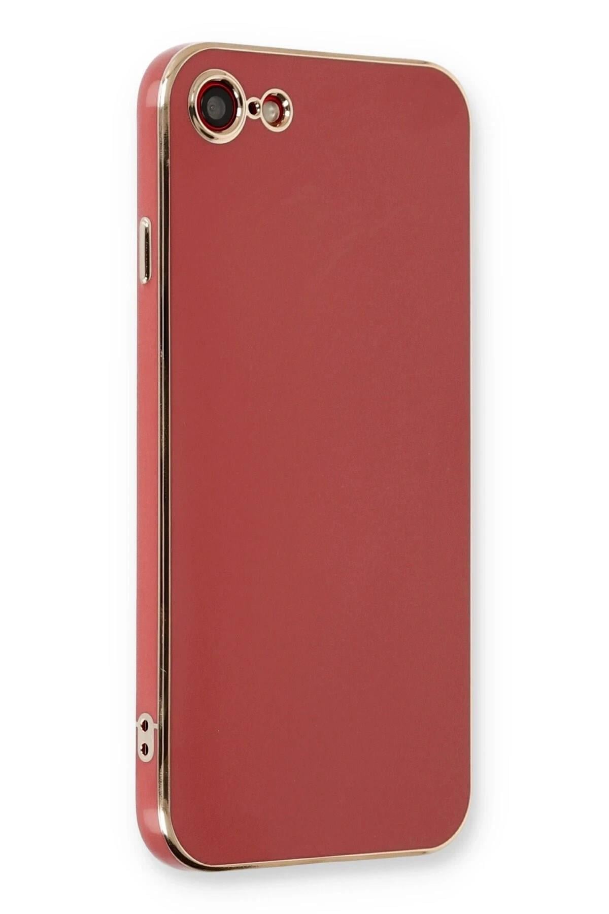 Mey İthalat®  iPhone 7 Kılıf Volet Silikon - Kırmızı