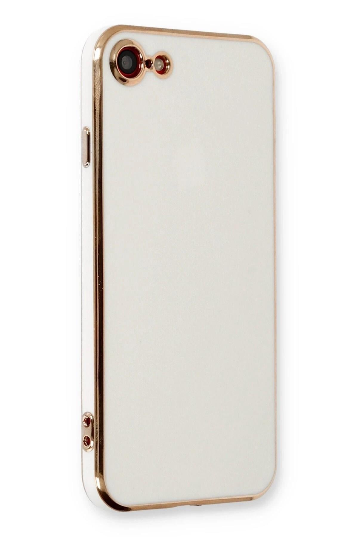 Mey İthalat®  iPhone 7 Kılıf Volet Silikon - Beyaz