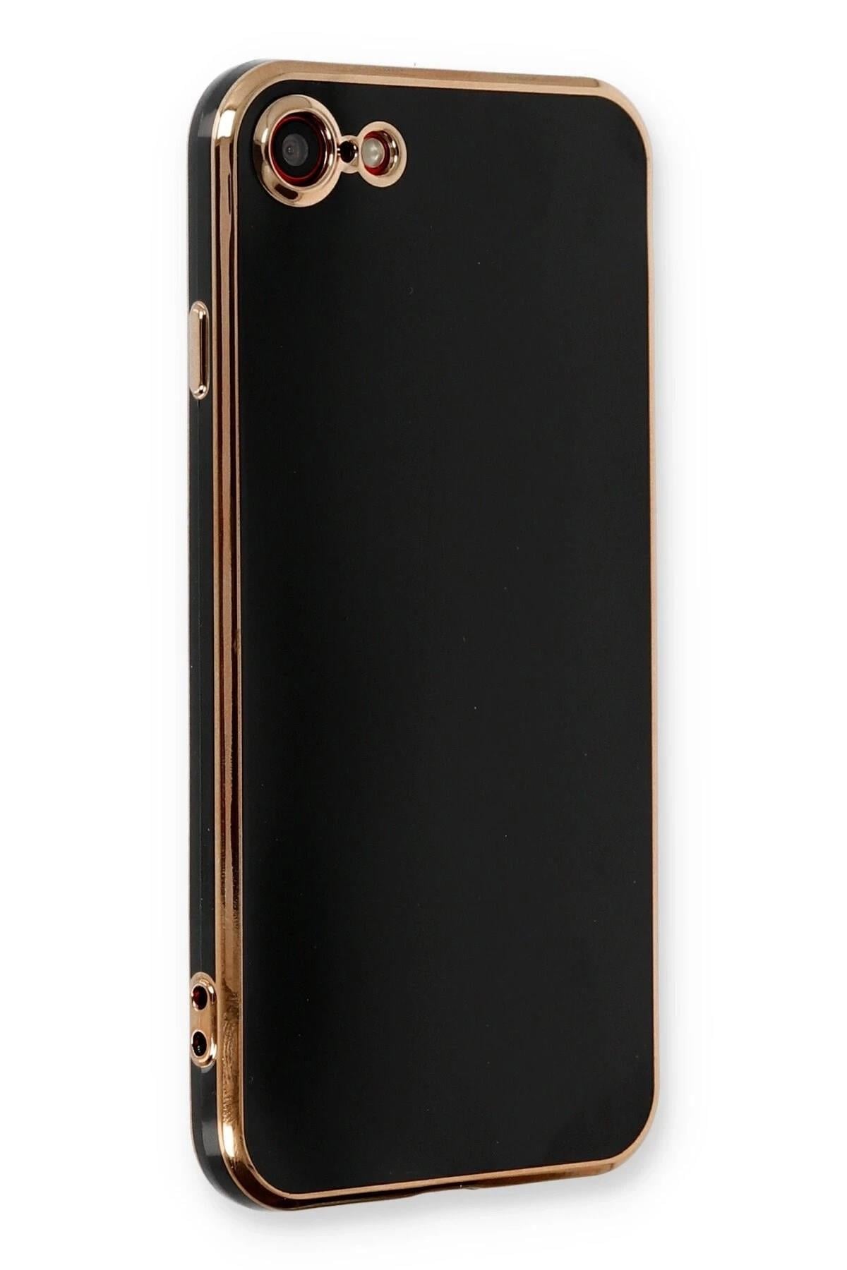 Mey İthalat®  iPhone 7 Kılıf Volet Silikon - Siyah