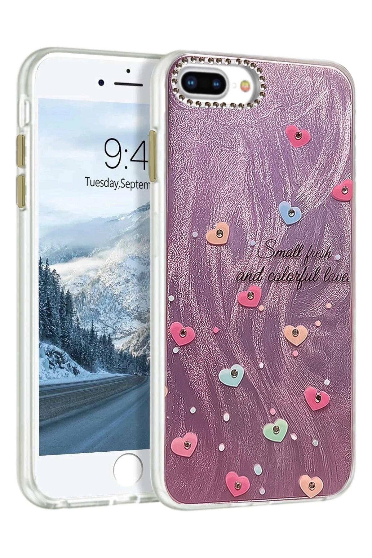 Mey İthalat®  iPhone 7 Plus Kılıf Blade Aynalı Desenli Kapak - Desen 8