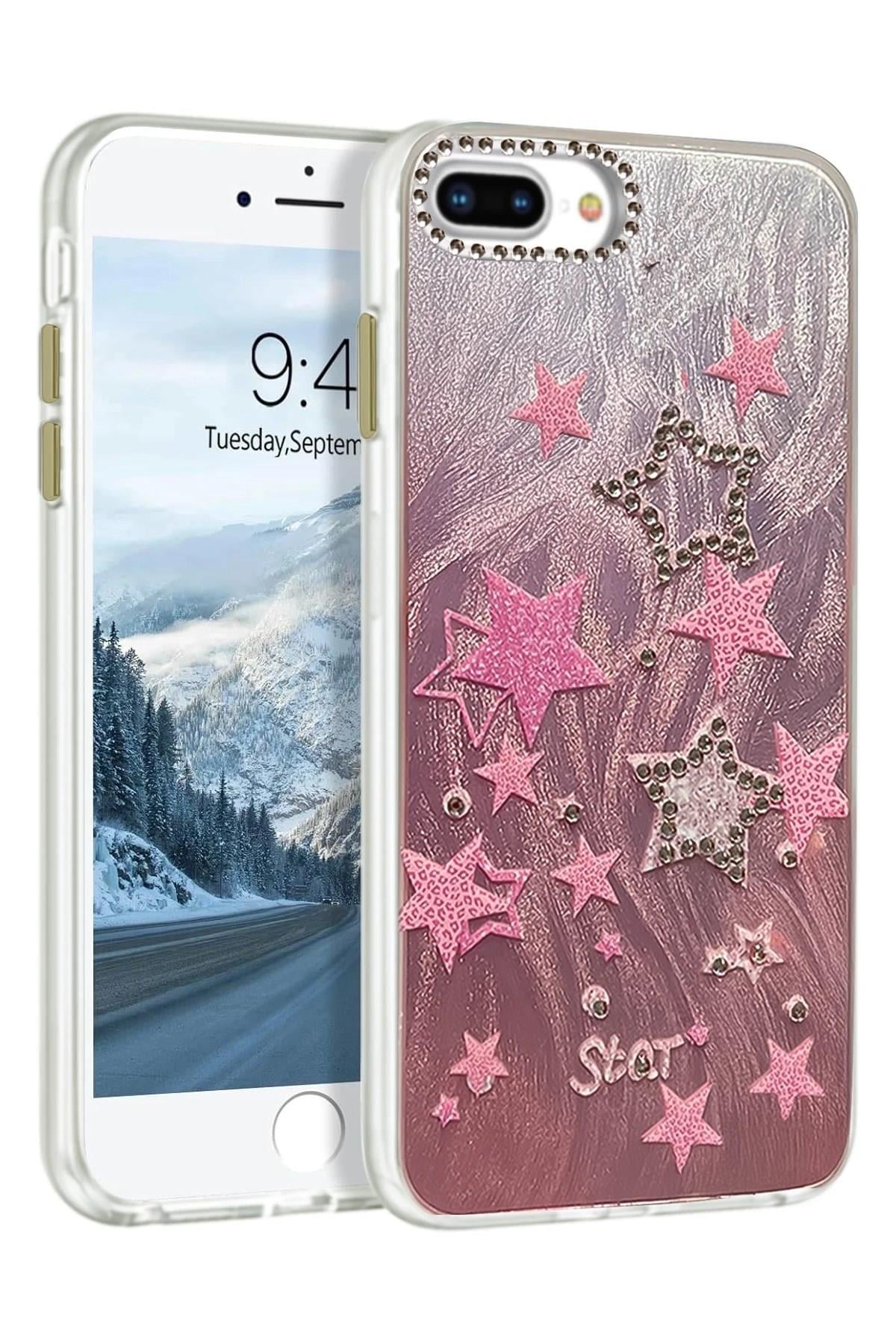 Mey İthalat®  iPhone 7 Plus Kılıf Blade Aynalı Desenli Kapak - Desen 7