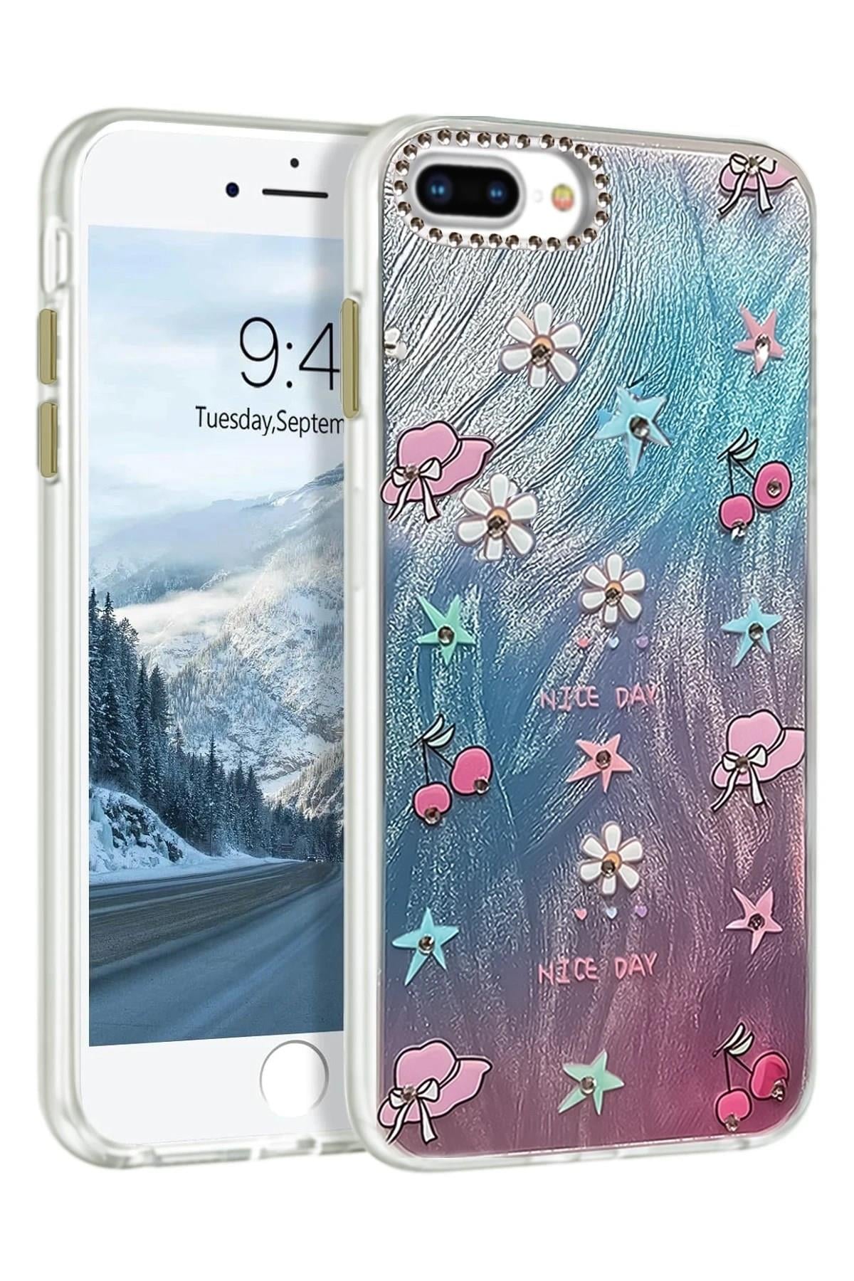 Mey İthalat®  iPhone 7 Plus Kılıf Blade Aynalı Desenli Kapak - Desen 4
