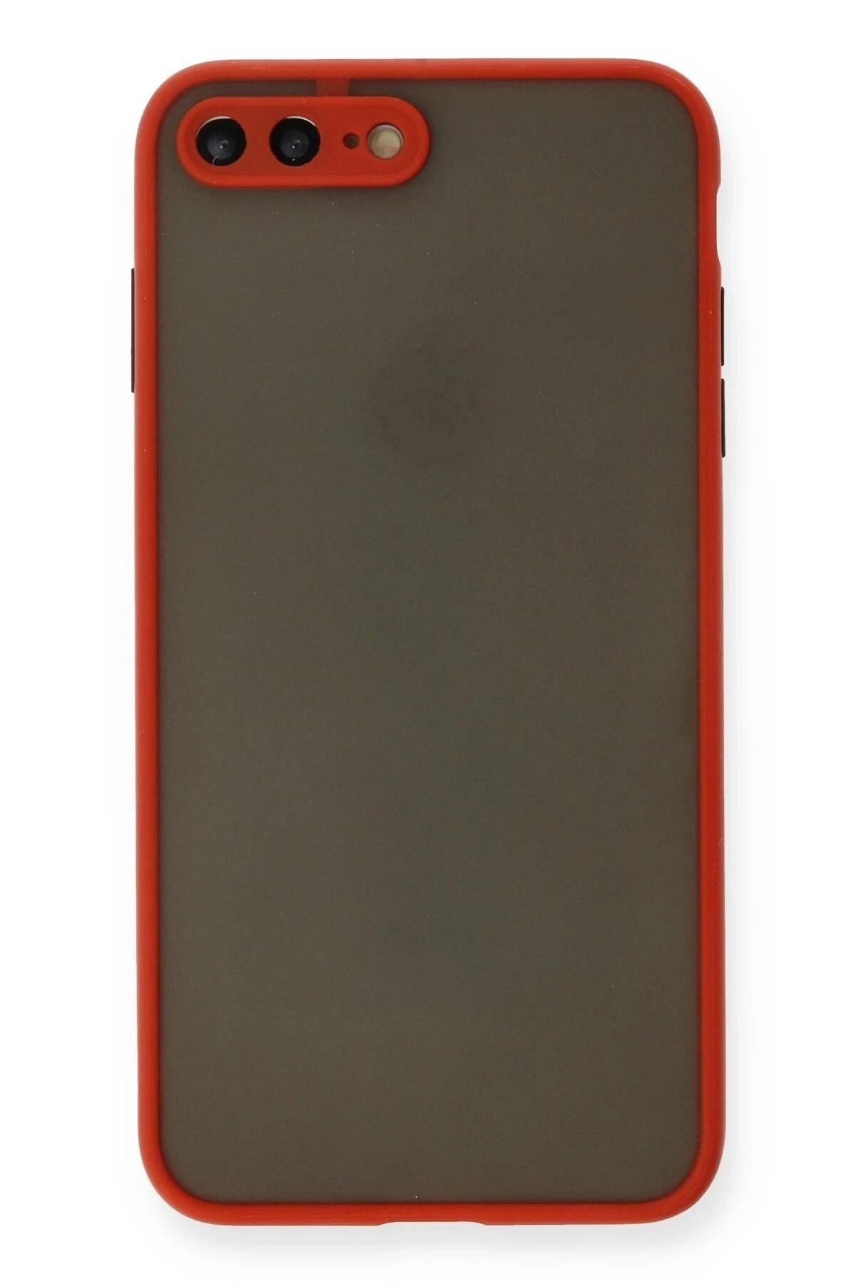 Mey İthalat®  iPhone 7 Plus Kılıf Montreal Silikon Kapak - Kırmızı