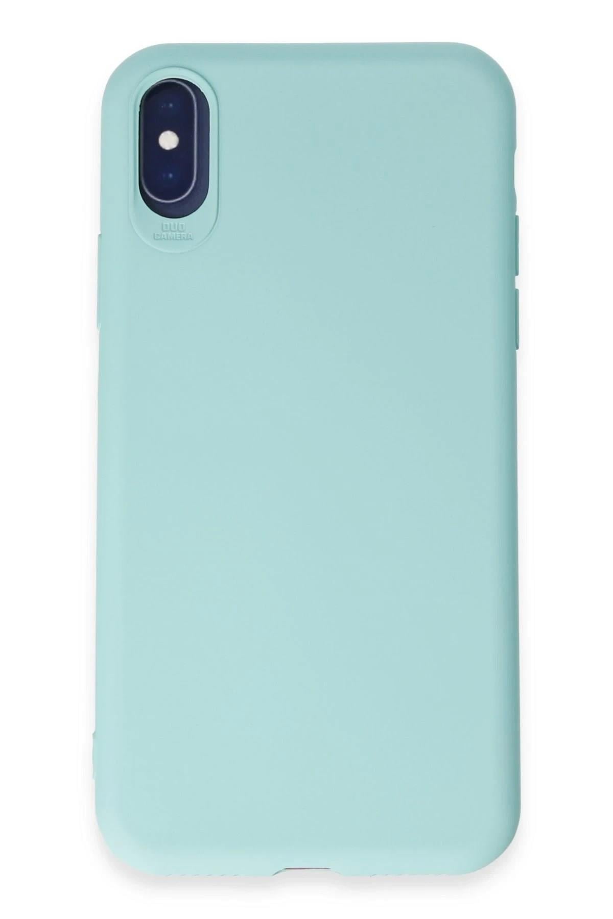 Mey İthalat®  iPhone X Kılıf First Silikon - Turkuaz