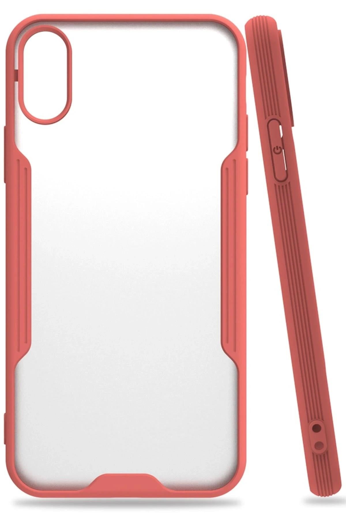 Mey İthalat®  iPhone X Kılıf Platin Silikon - Pembe