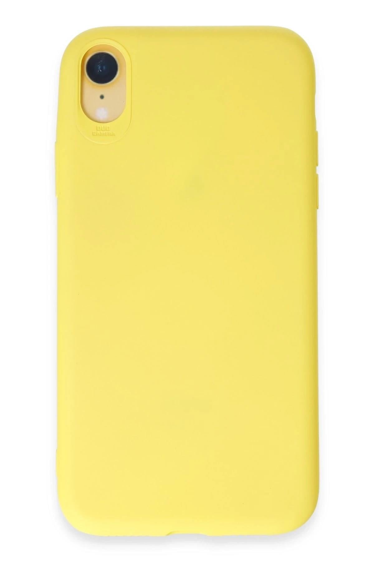 Mey İthalat®  iPhone XR Kılıf First Silikon - Sarı