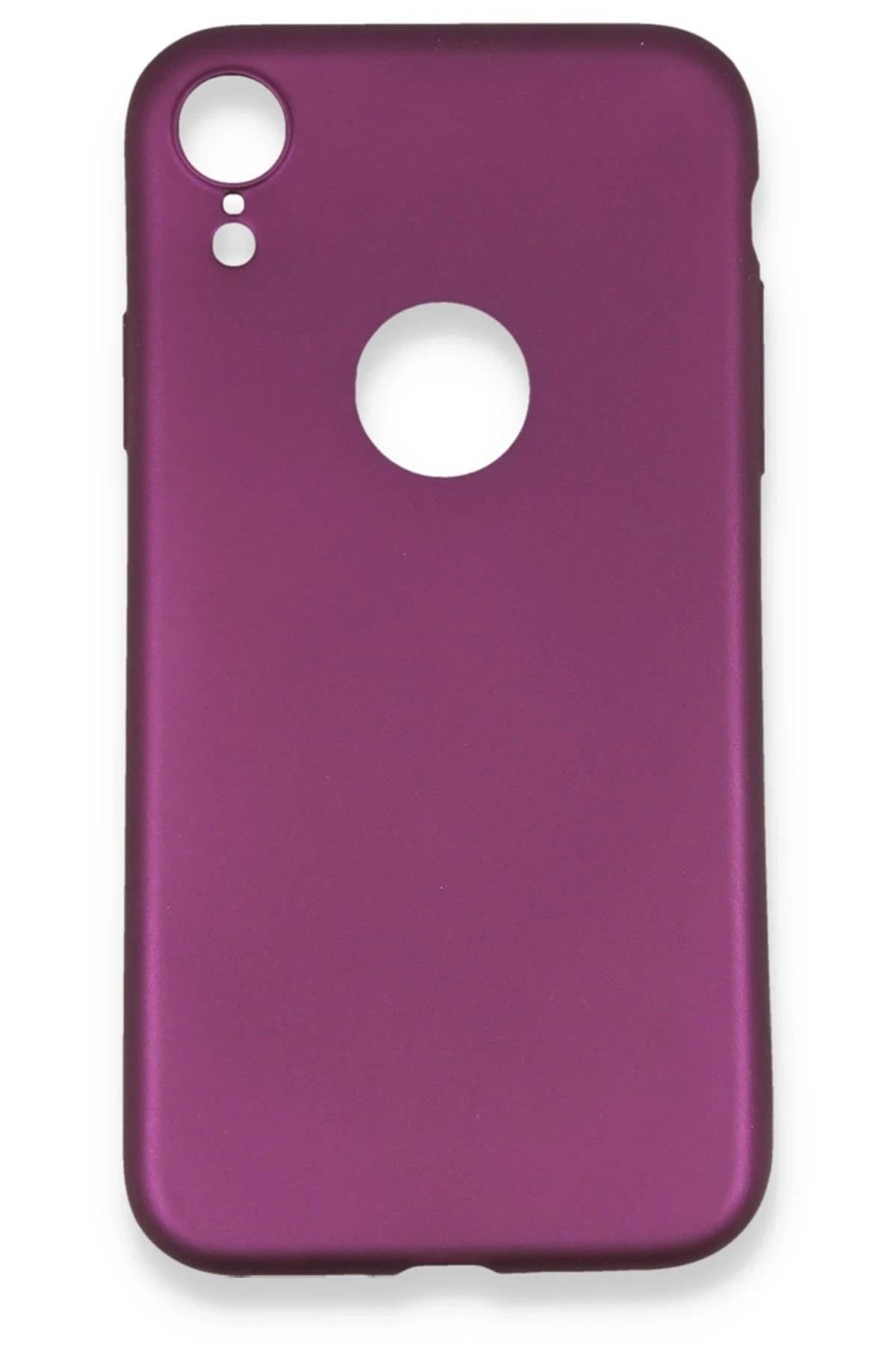 Mey İthalat®  iPhone XR Kılıf First Silikon - Mürdüm
