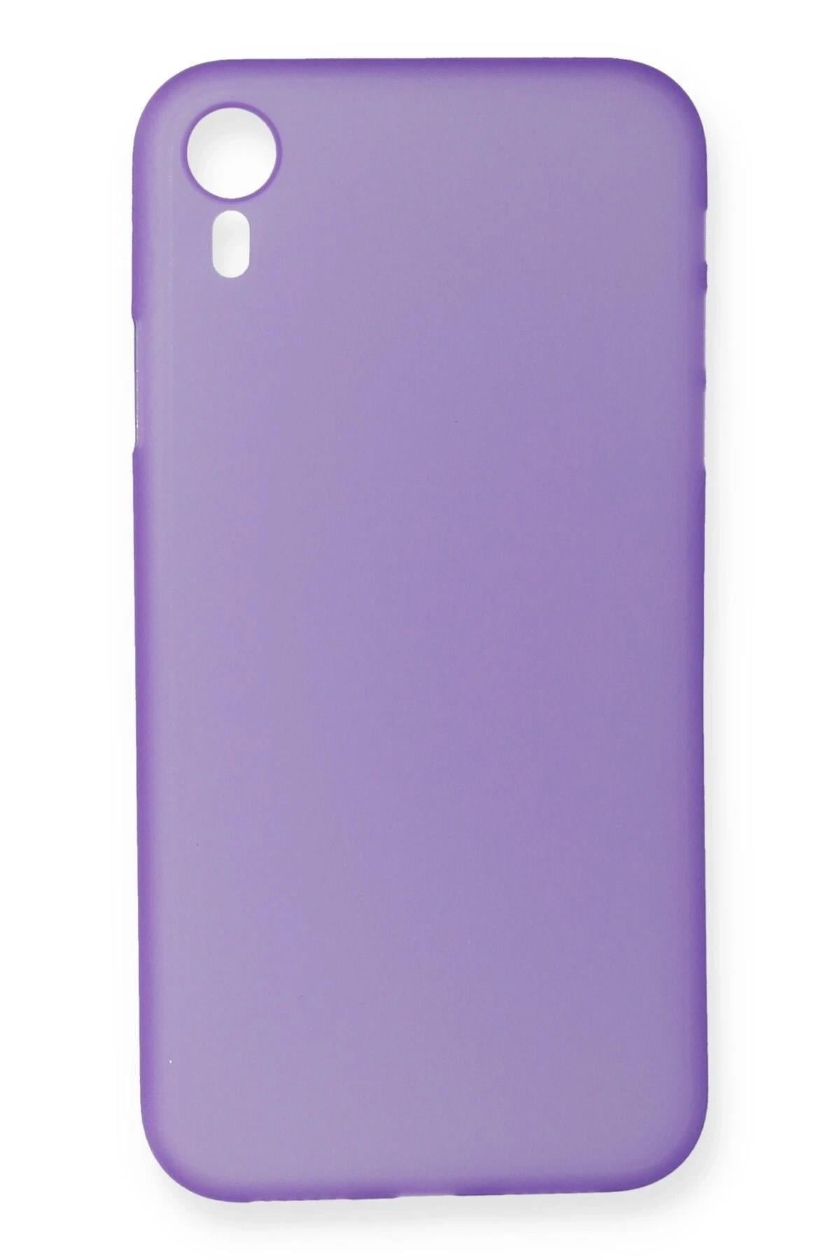 Mey İthalat®  iPhone XR Kılıf PP Ultra İnce Kapak - Mor