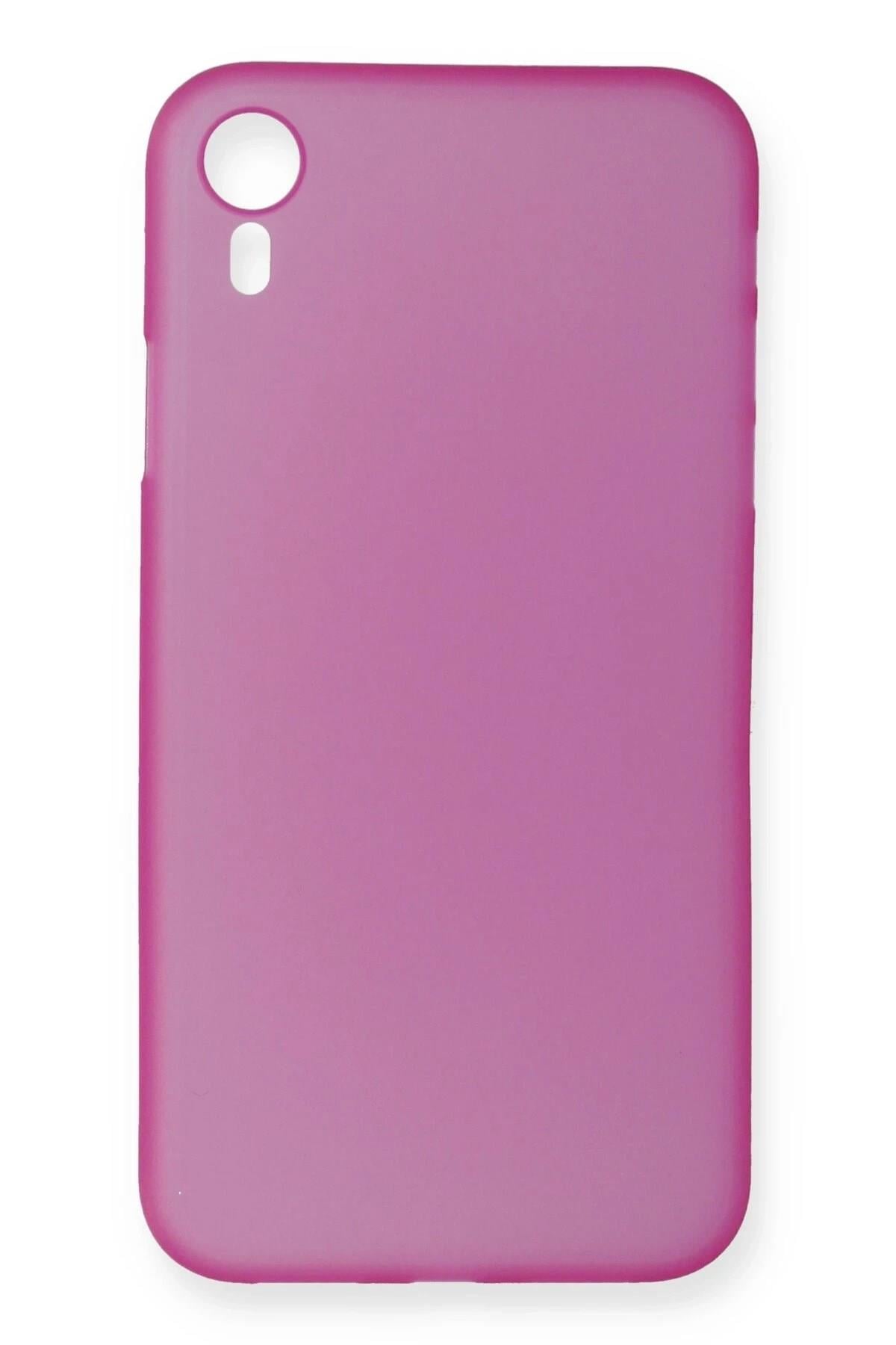 Mey İthalat®  iPhone XR Kılıf PP Ultra İnce Kapak - Pembe