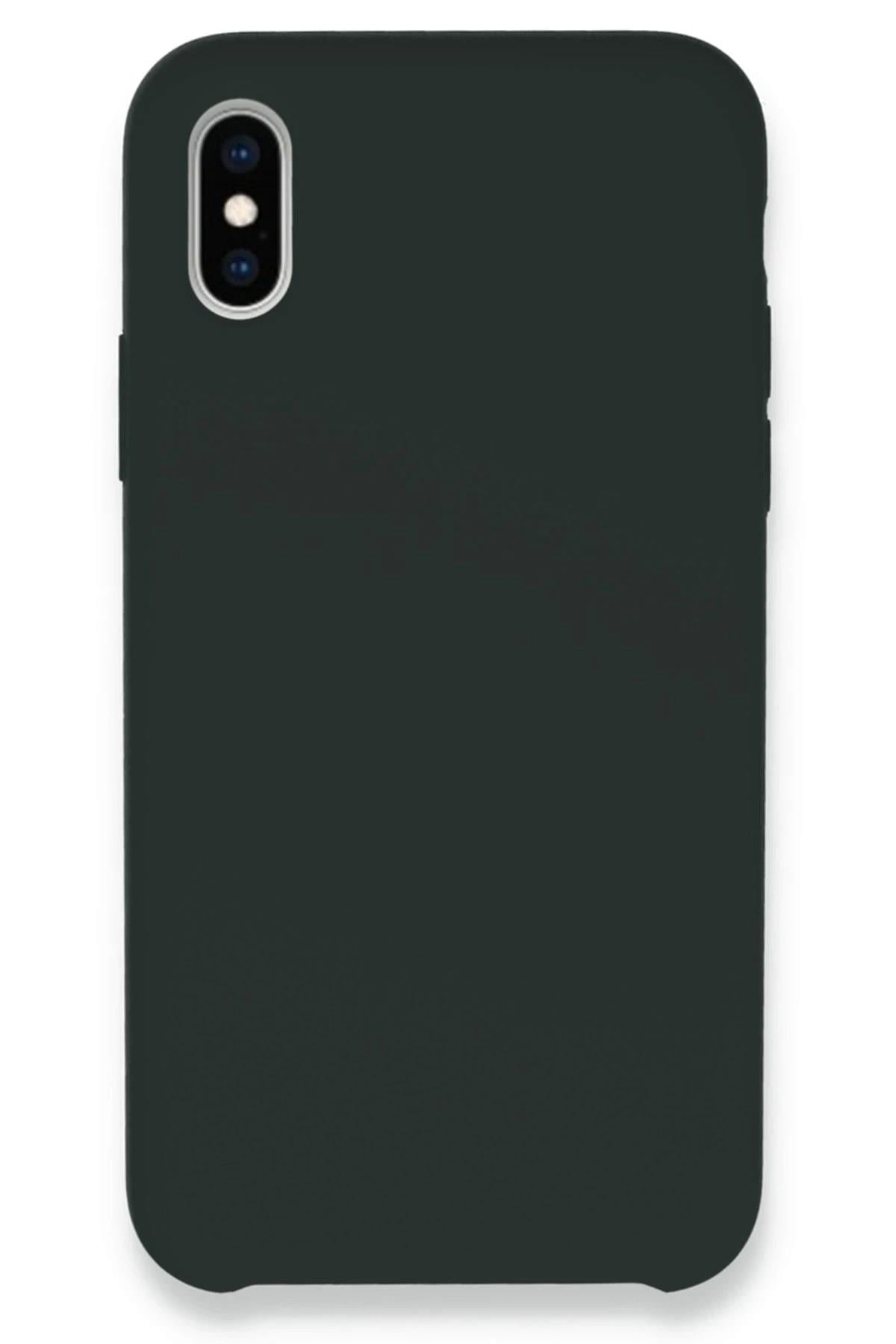 Mey İthalat®  iPhone XS Max Kılıf Lansman Legant Silikon - Koyu Yeşil