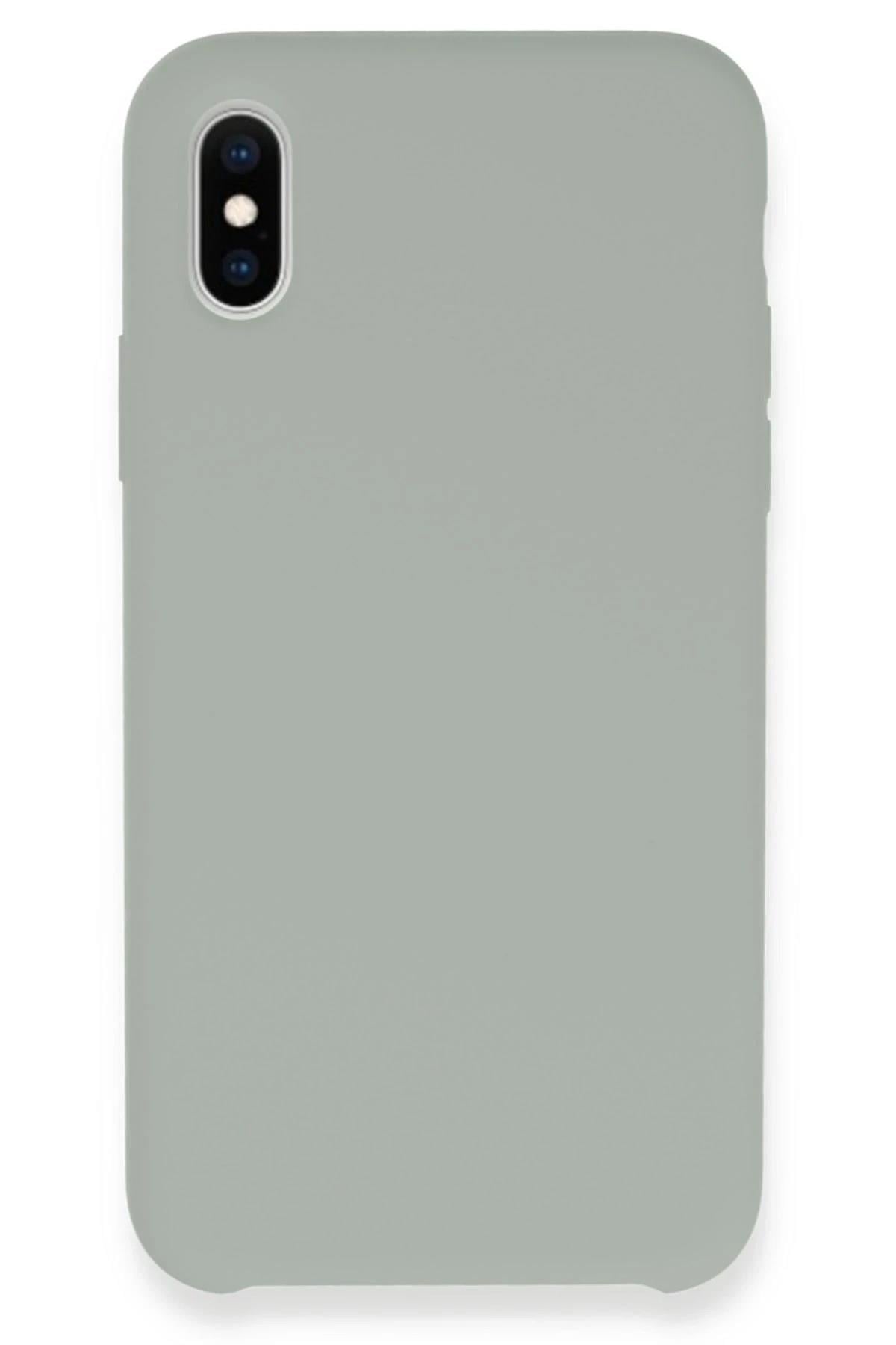 Mey İthalat®  iPhone XS Max Kılıf Lansman Legant Silikon - Açık Gri