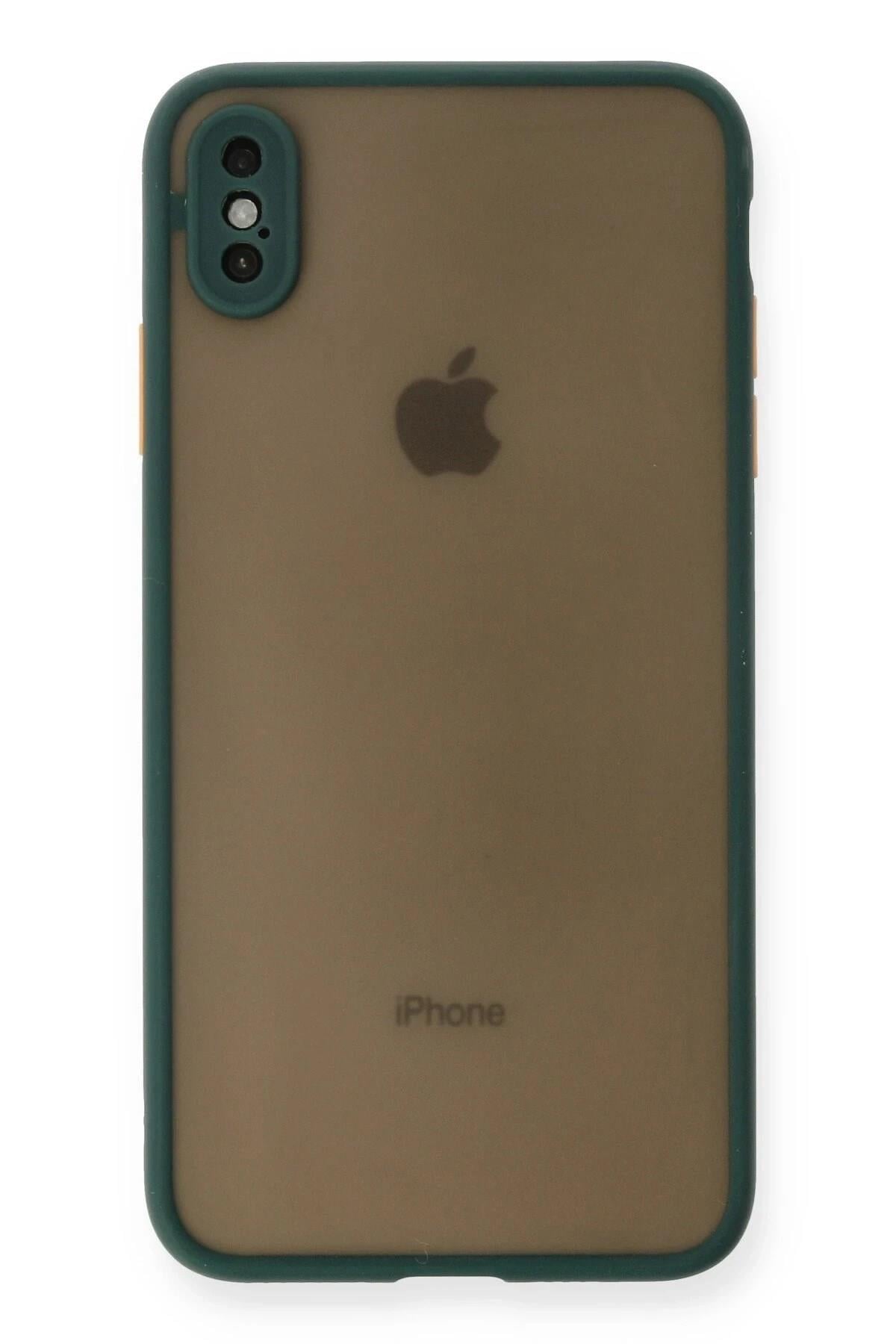Mey İthalat®  iPhone XS Max Kılıf Montreal Silikon Kapak - Yeşil