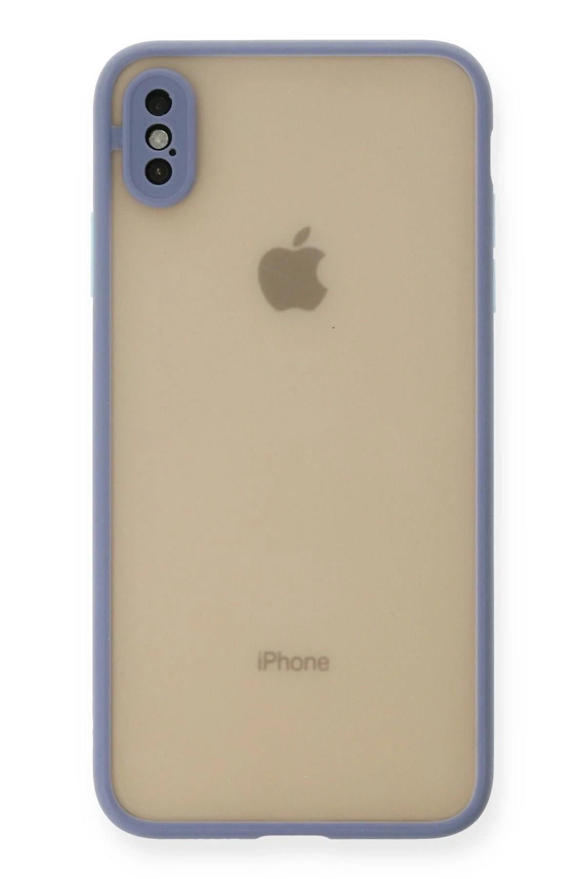 Mey İthalat®  iPhone XS Max Kılıf Montreal Silikon Kapak - Gri