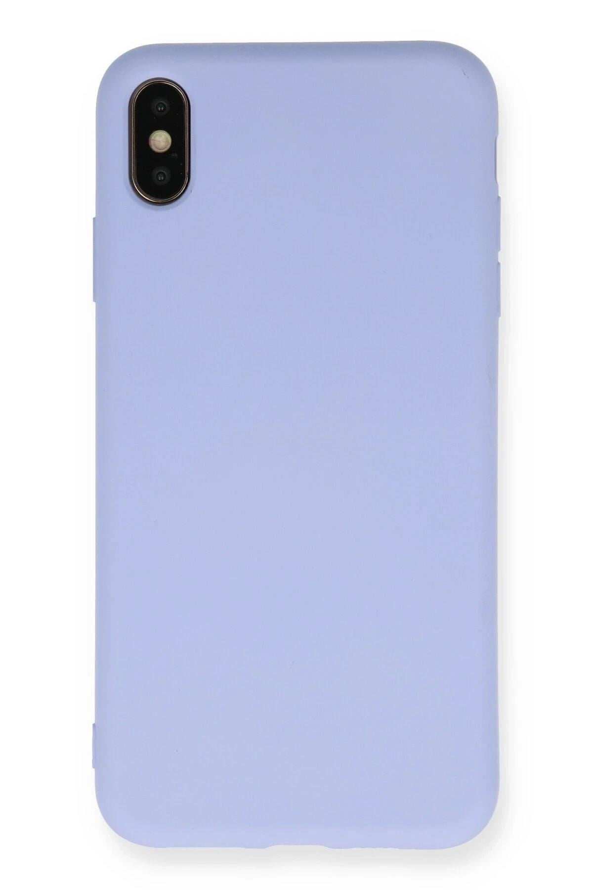 Mey İthalat®  iPhone XS Max Kılıf Nano içi Kadife Silikon - Lila