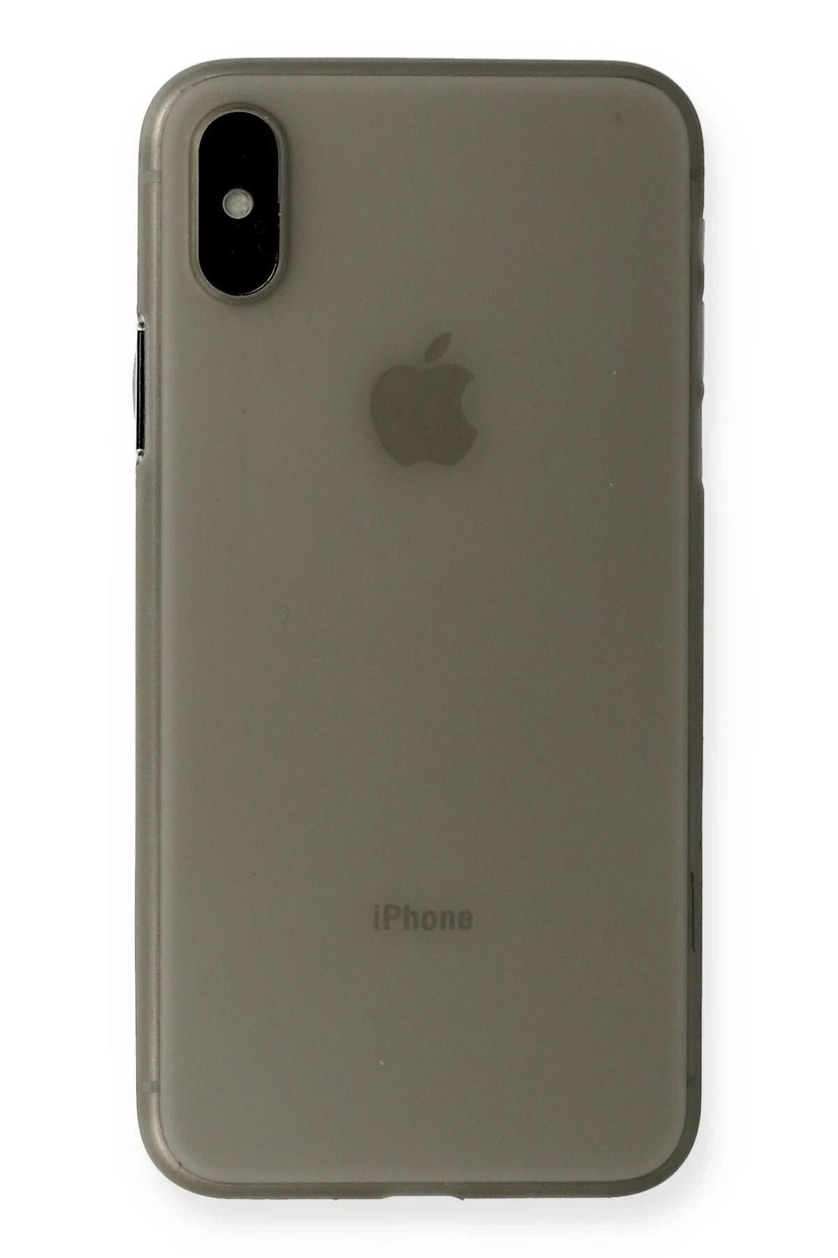 Mey İthalat®  iPhone XS Max Kılıf PP Ultra İnce Kapak - Gri