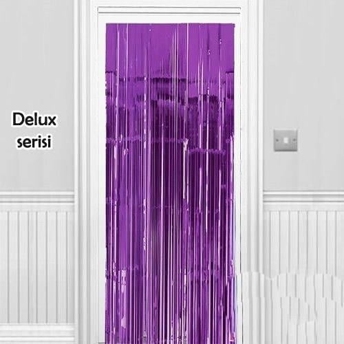 Mey İthalat®  Işıltılı Duvar ve Kapı Perdesi Mor Renk 90x200 cm