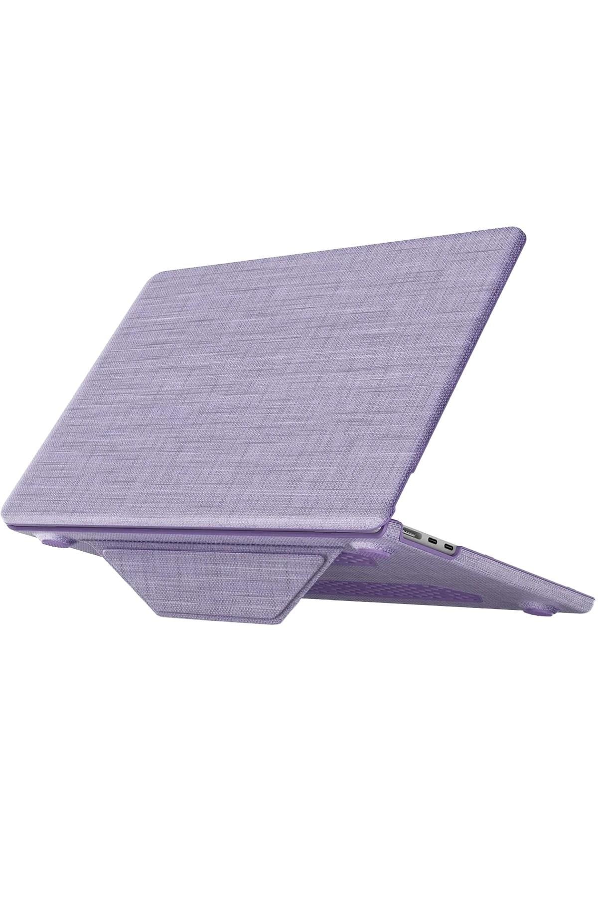 Mey İthalat®  Macbook Air 13.6 Macbook Kumaş Kapak - Mor