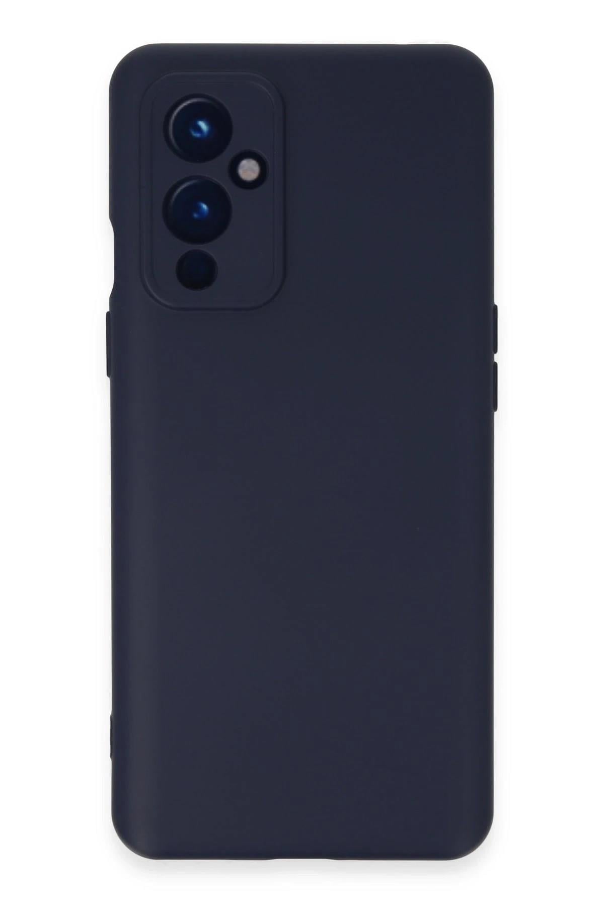 Mey İthalat®  One Plus 9 Kılıf Nano içi Kadife Silikon - Lacivert