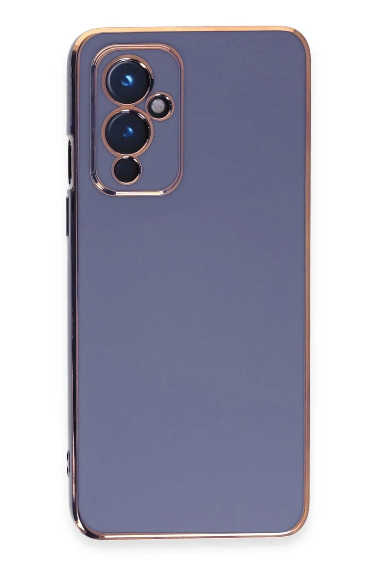 Mey İthalat®  One Plus 9 Kılıf Volet Silikon - Mavi