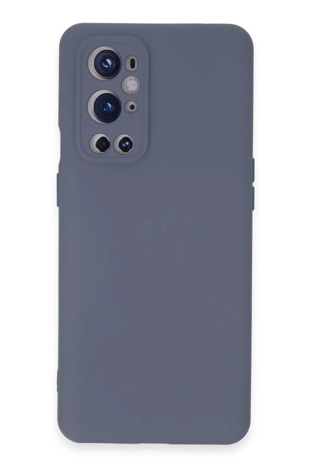 Mey İthalat®  One Plus 9 Pro Kılıf Nano içi Kadife Silikon - Gri