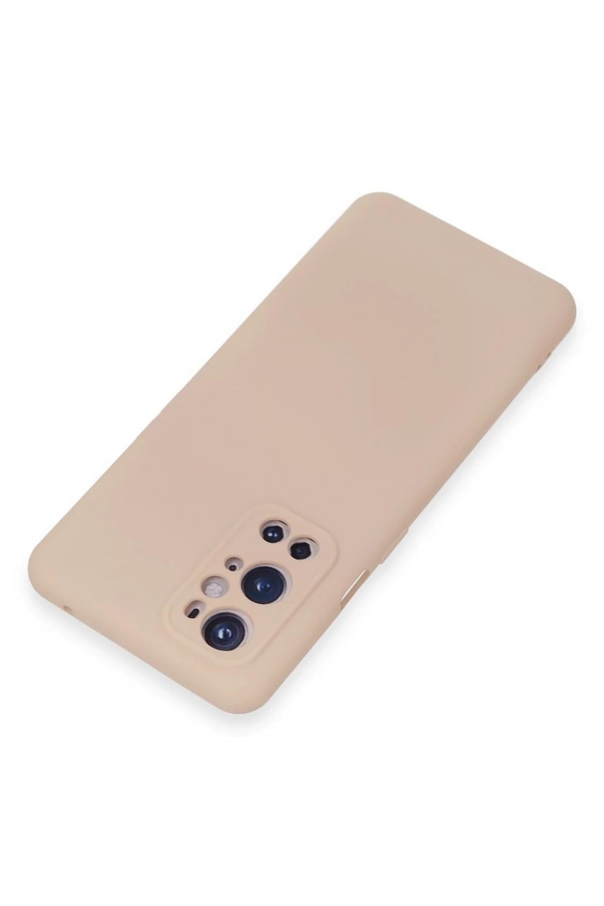 Mey İthalat®  One Plus 9 Pro Kılıf Nano içi Kadife Silikon - Pudra