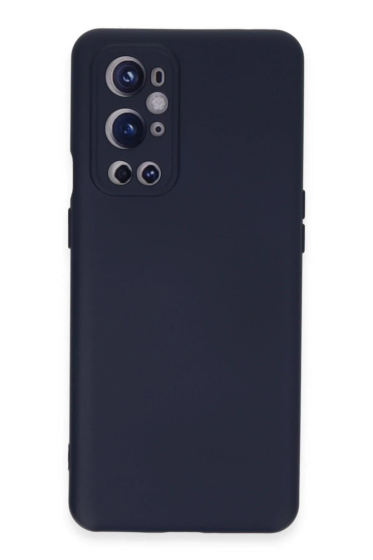 Mey İthalat®  One Plus 9 Pro Kılıf Nano içi Kadife Silikon - Lacivert
