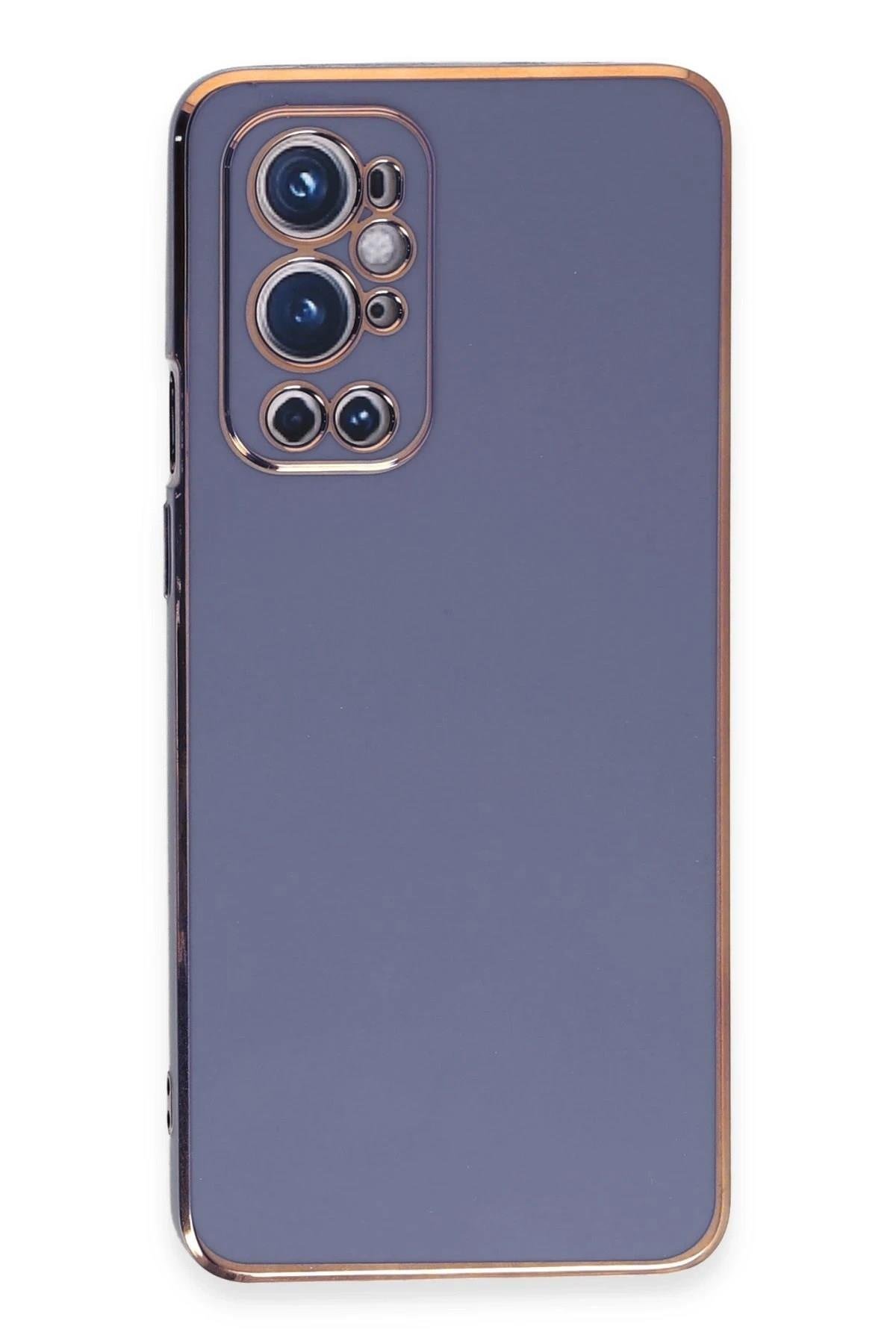 Mey İthalat®  One Plus 9 Pro Kılıf Volet Silikon - Mavi