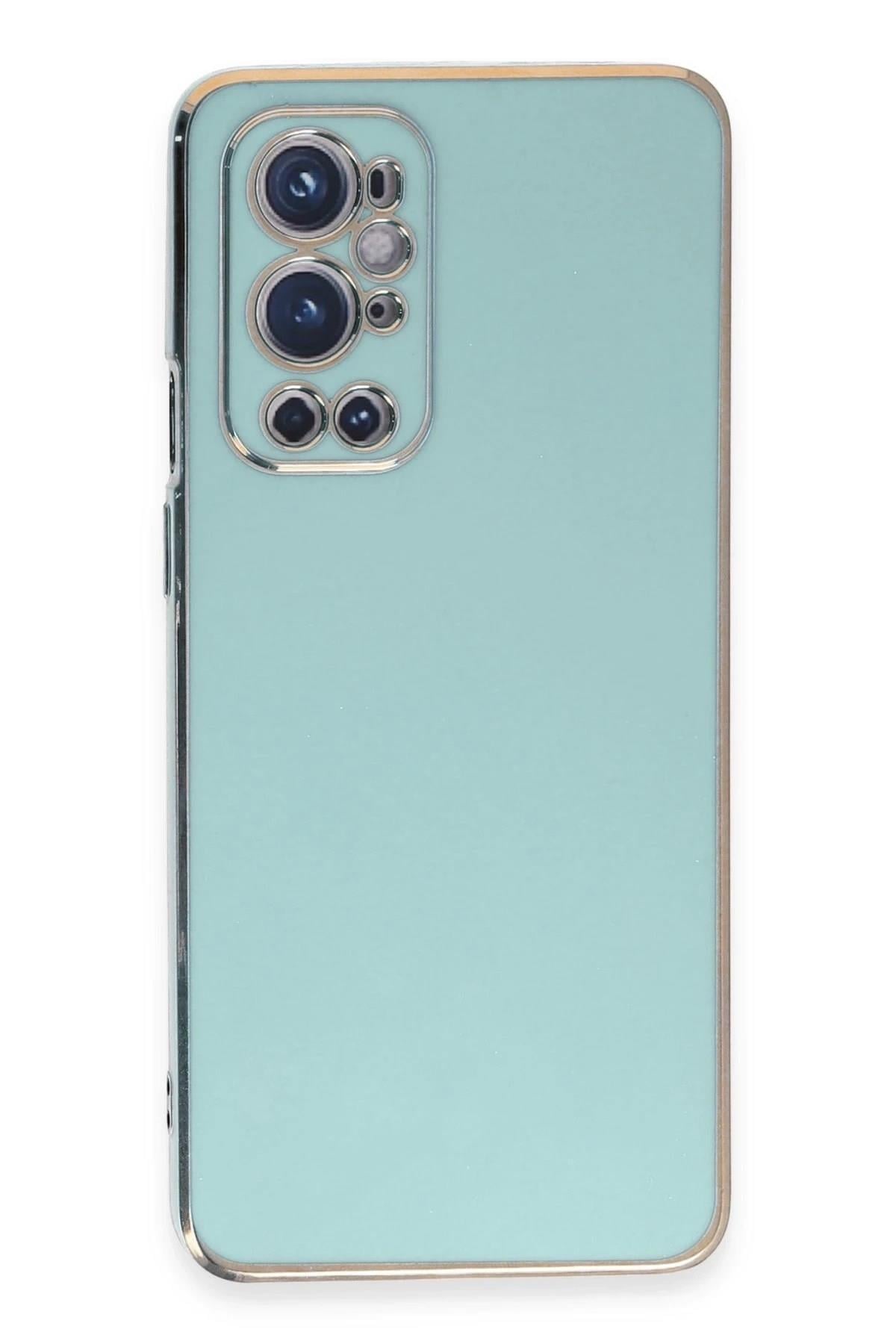 Mey İthalat®  One Plus 9 Pro Kılıf Volet Silikon - Açık Yeşil